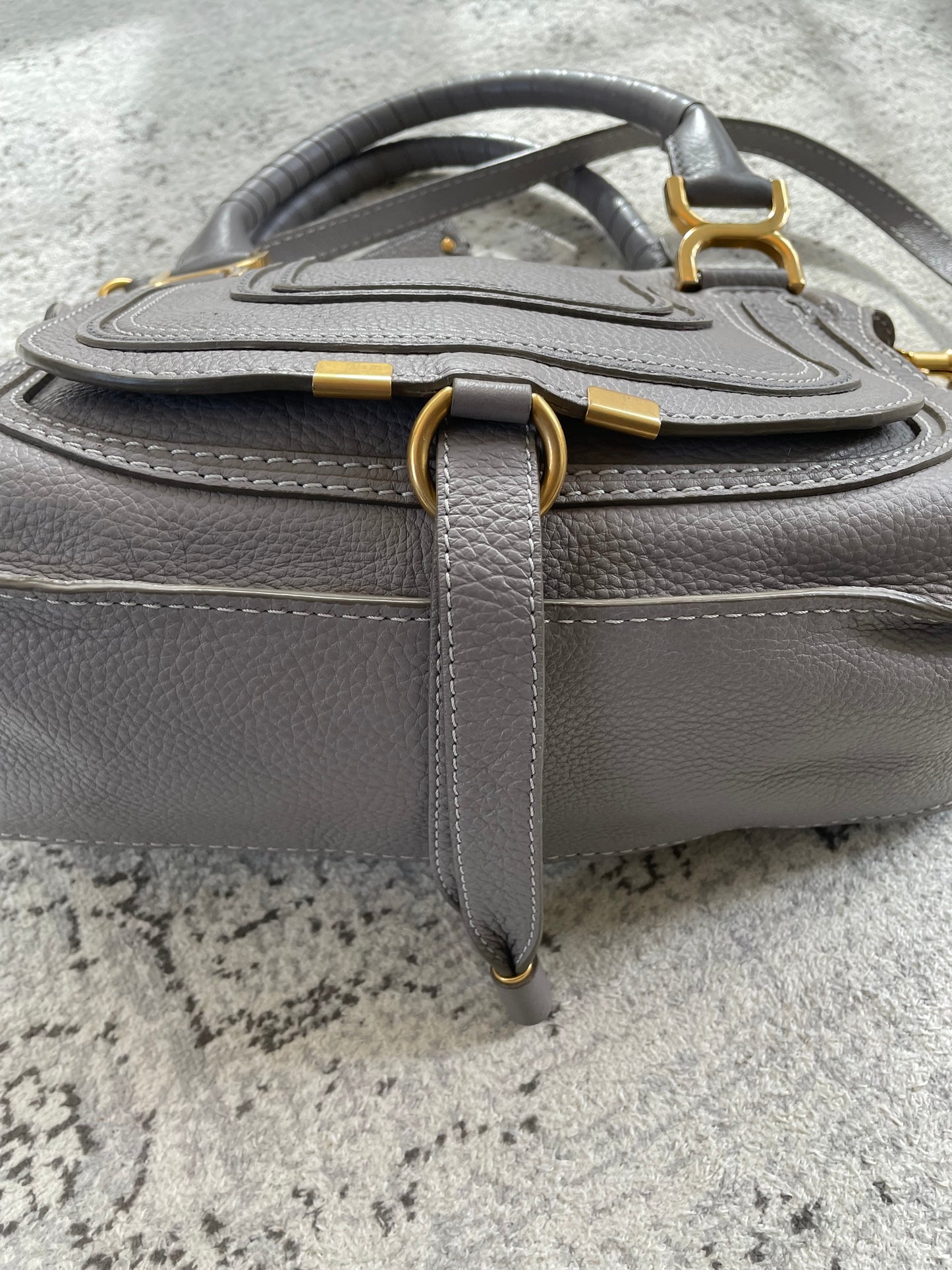 Preloved Chloe Marcie Satchel Bag with Long Strap, Small