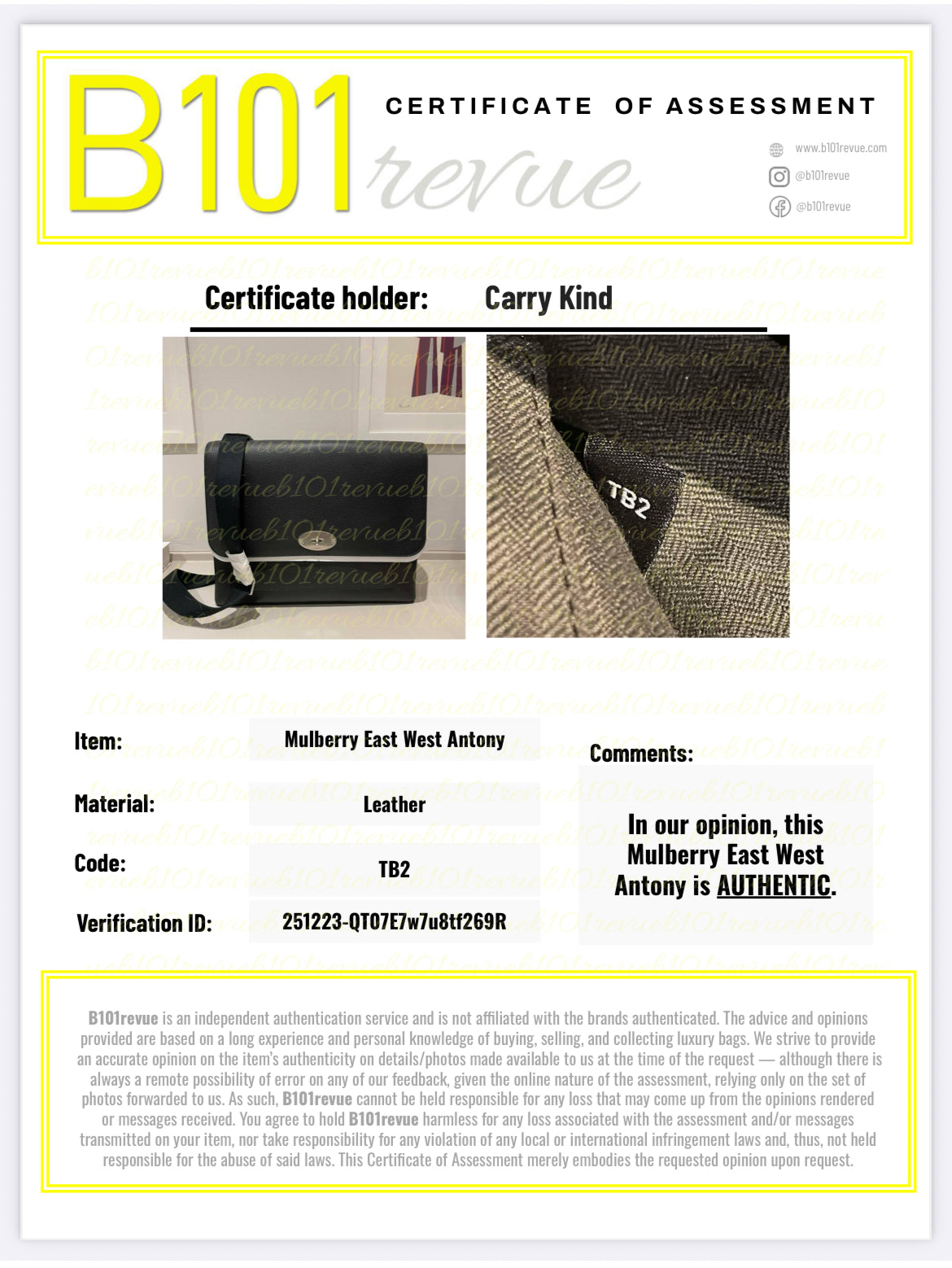 Preloved Mulberry East West Antony Messenger Bag, Large