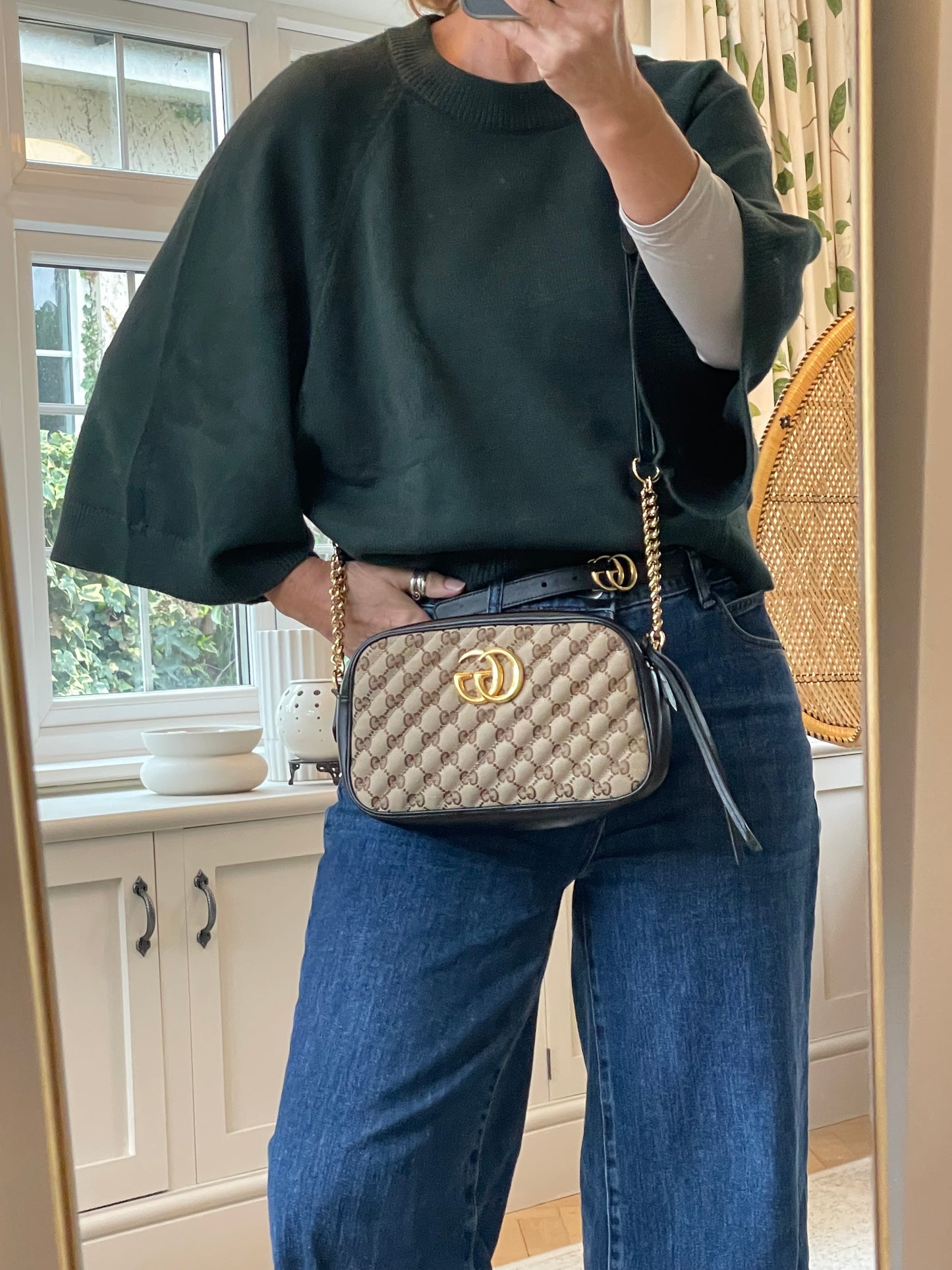 Preloved Gucci Matelasse Diagonal GG Marmont Bag, Small