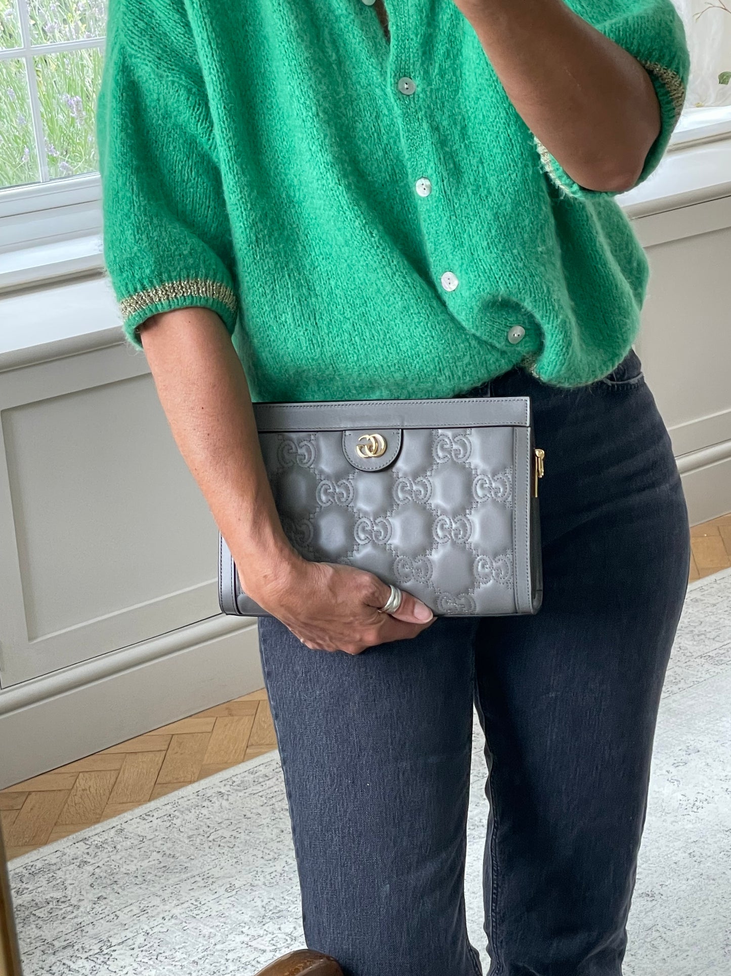 Preloved Gucci GG Matelasse Slim Chain Shoulder Bag, Small