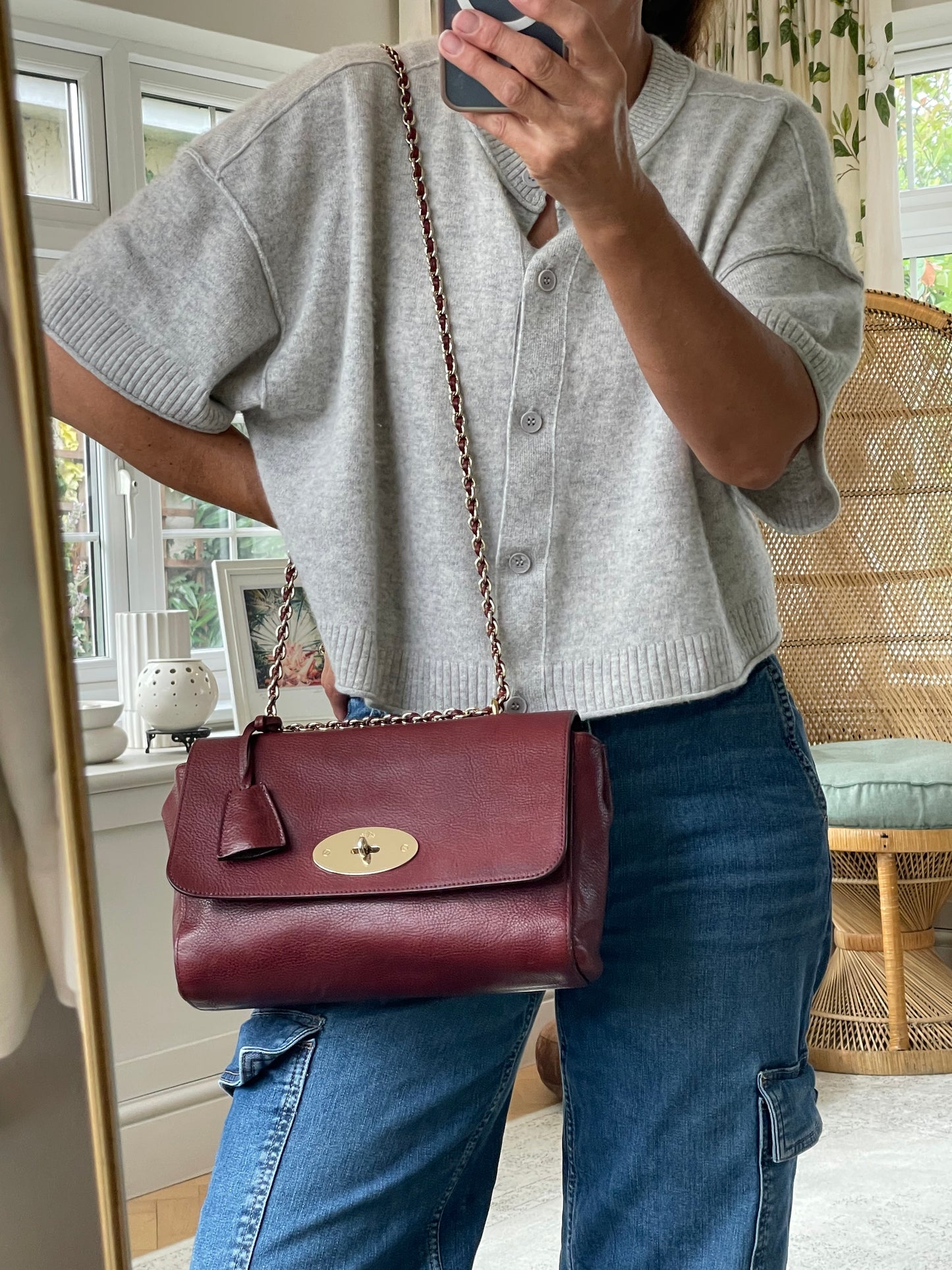 Preloved Mulberry Lily Shoulder Bag, Medium