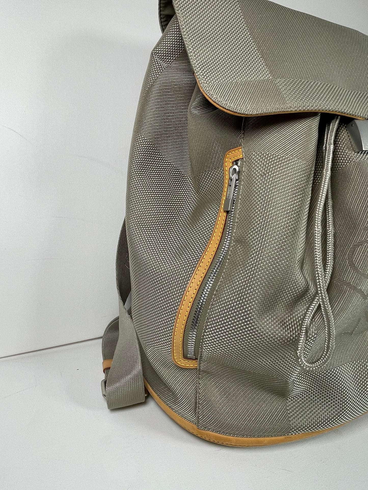 Preloved Louis Vuitton Pioneer Backpack in Damier Jean Canvas and Sable Silvertone Hardware