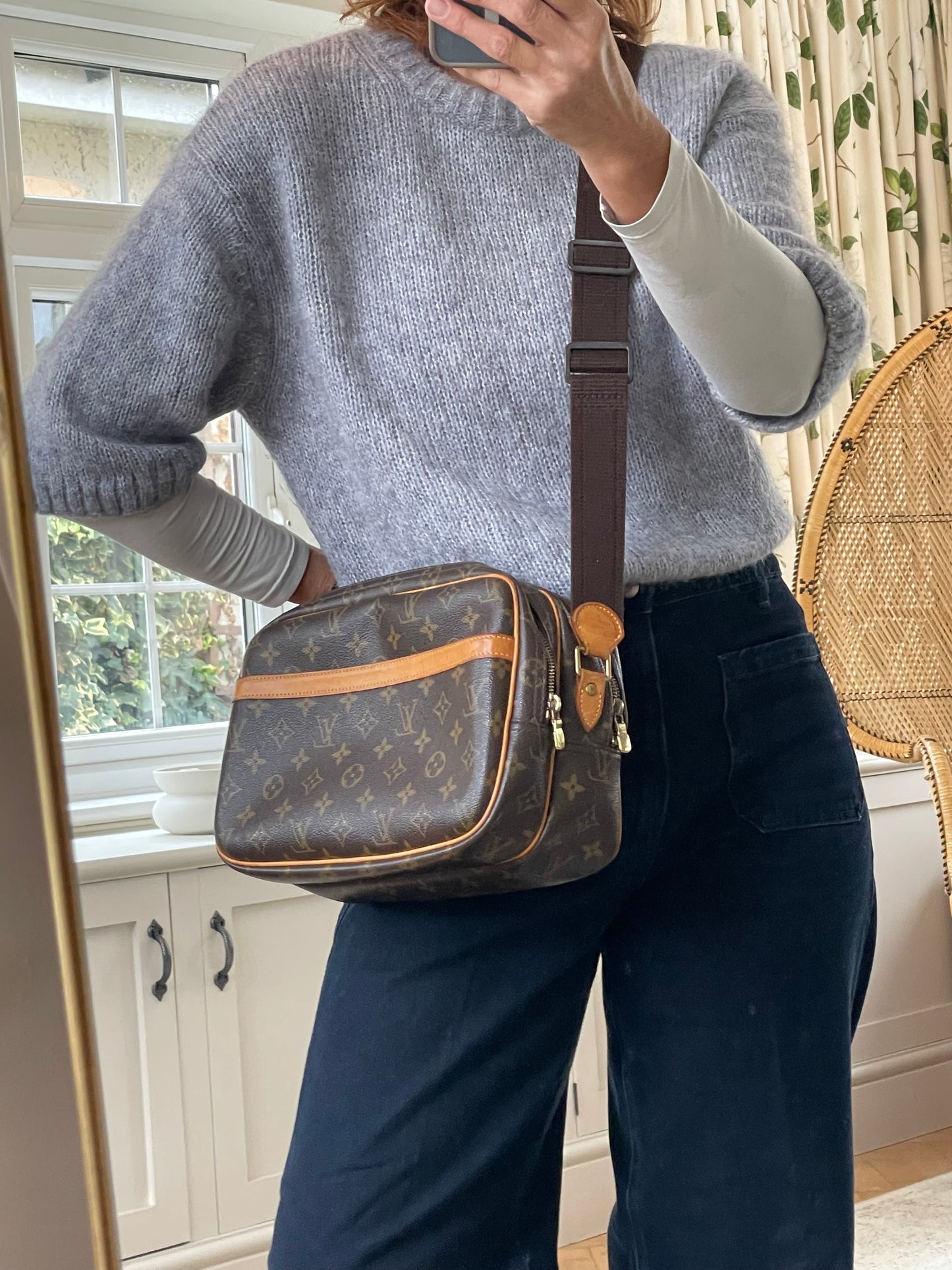 Preloved, Vintage Louis Vuitton Reporter Shoulder Bag, PM