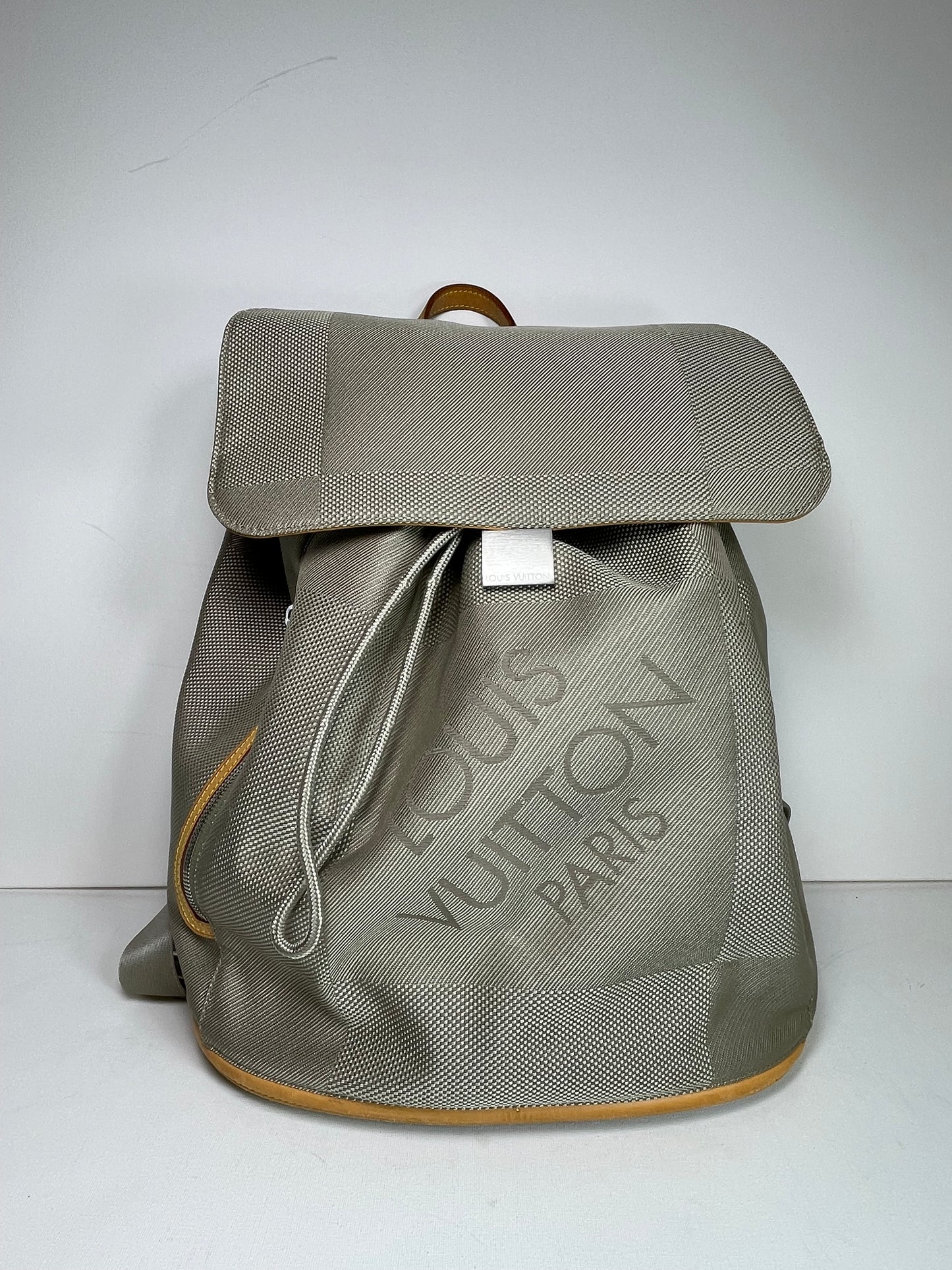 Preloved Louis Vuitton Pioneer Backpack in Damier Jean Canvas and Sable Silvertone Hardware