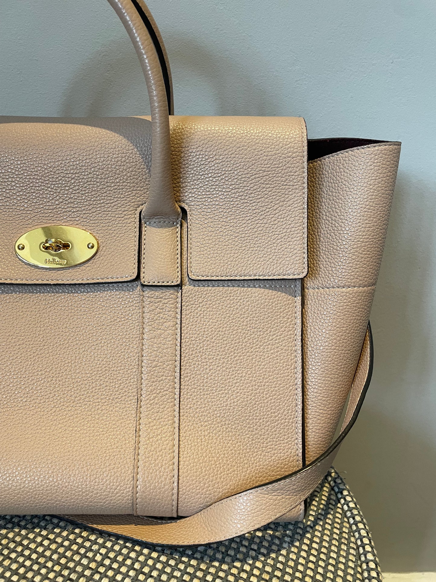 Preloved Mulberry Bayswater Tote Bag with Long Strap