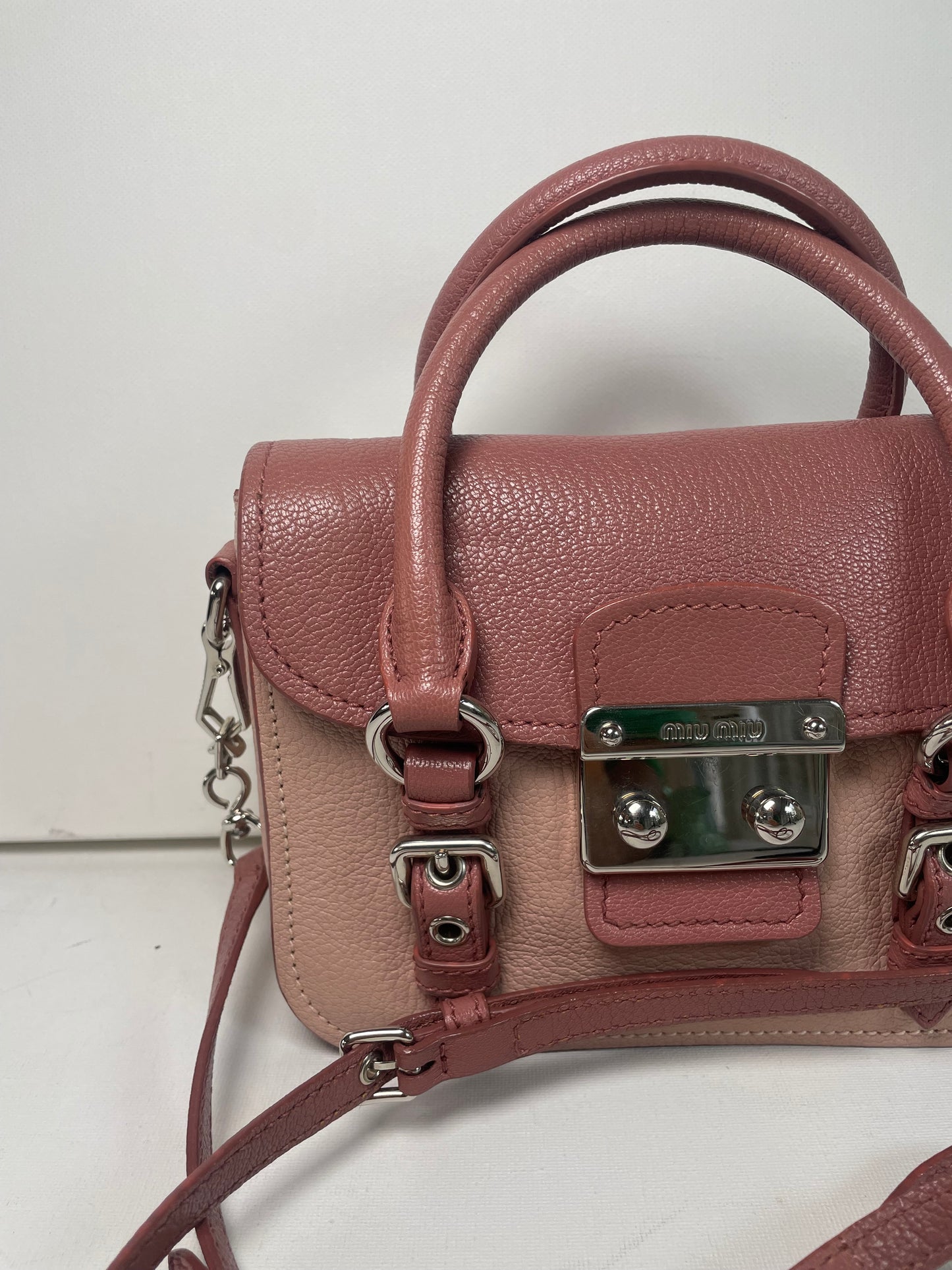 Preloved Miu Miu Madras Lock Crossbody Bag