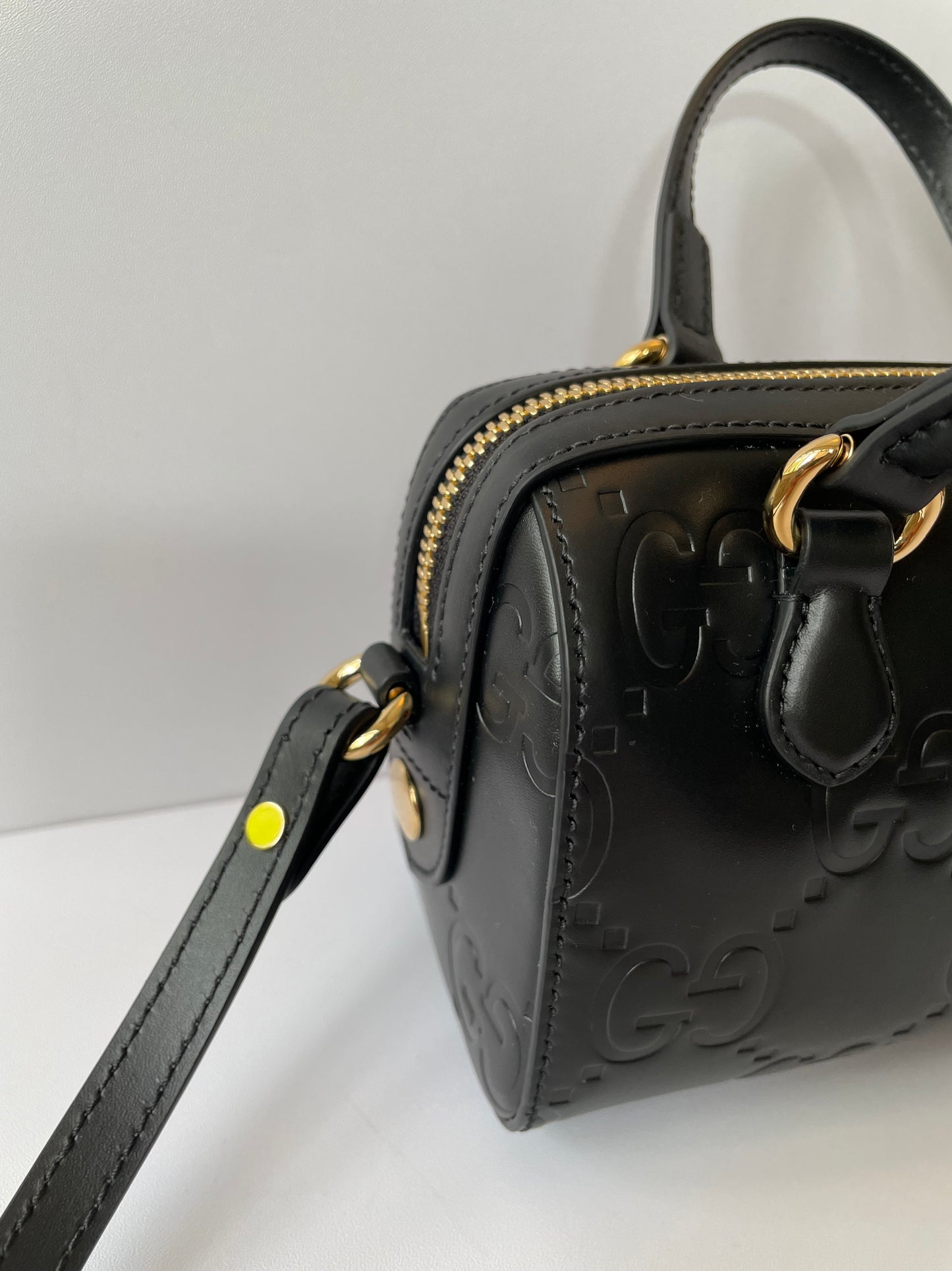 Preloved Gucci Boston Bag Crossbody Bag, Super Mini