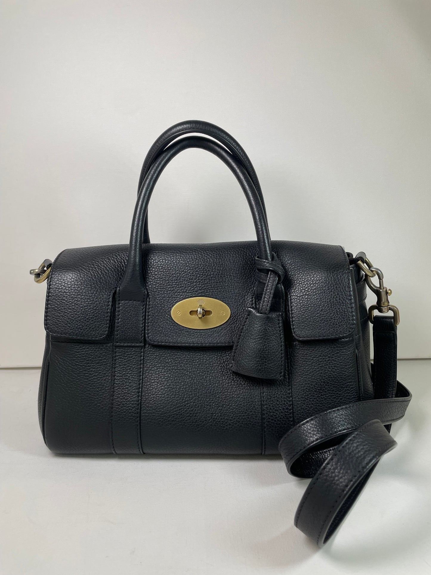 Preloved Mulberry Bayswater Satchel Bag with Long Strap, Small