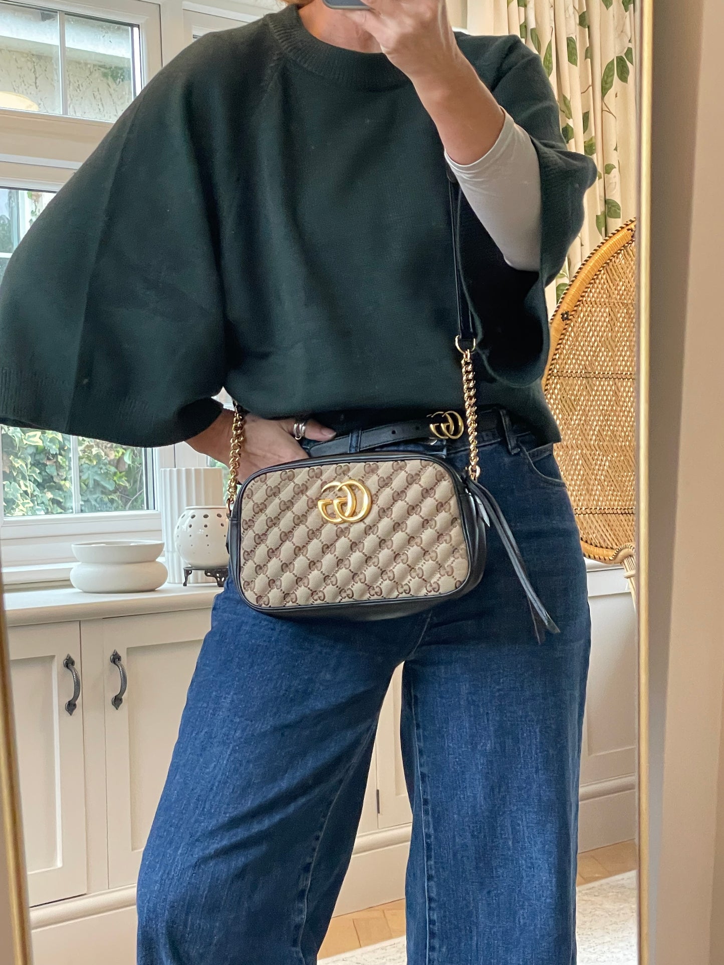 Preloved Gucci Matelasse Diagonal GG Marmont Bag, Small