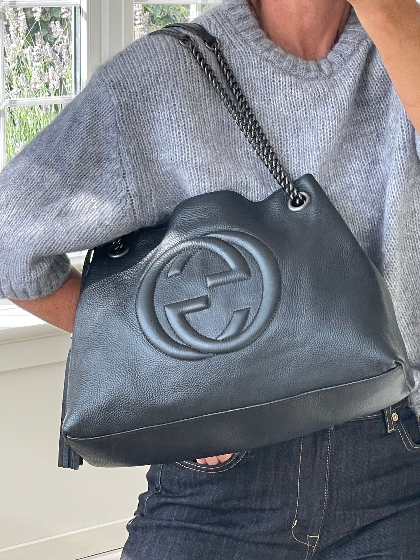 Preloved Gucci Soho Chain Double Handle Shoulder Tote Bag