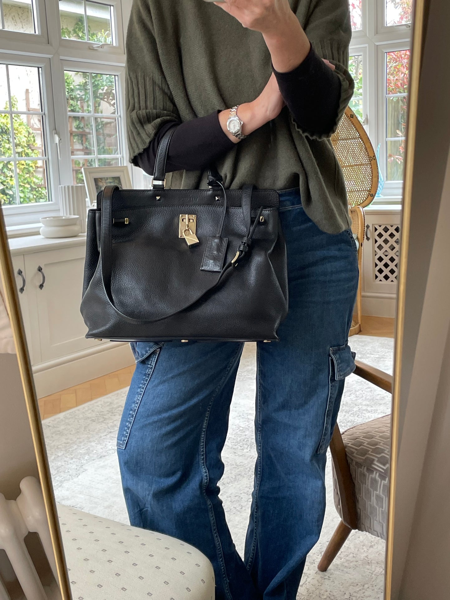 Preloved Valentino Garavani Joylock Tote Bag, Large