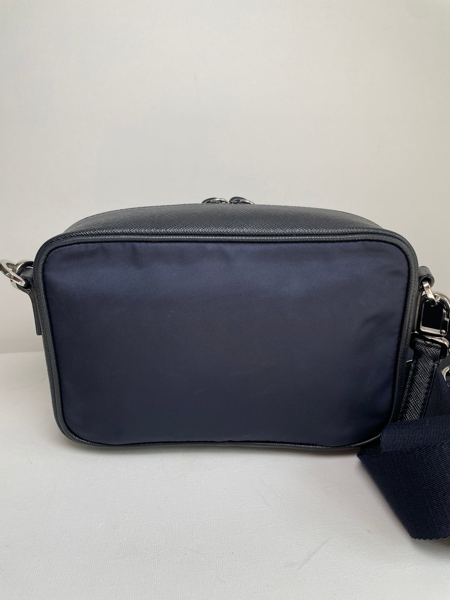 Preloved Prada Re-Nylon and Saffiano leather crossbody camera bag