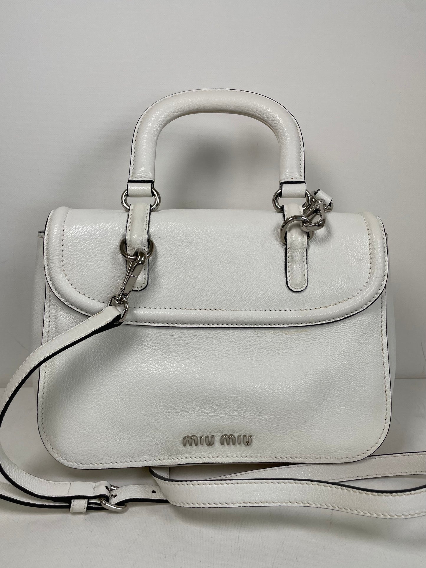 Preloved Miu Miu Double Turn Lock Satchel bag