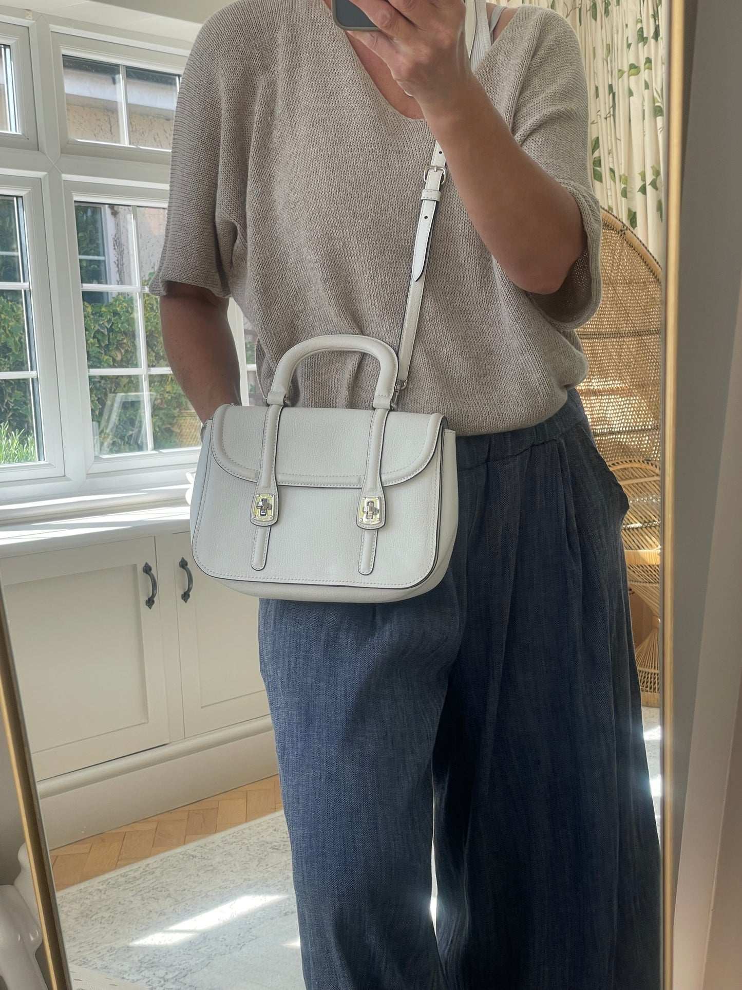 Preloved Miu Miu Double Turn Lock Satchel bag