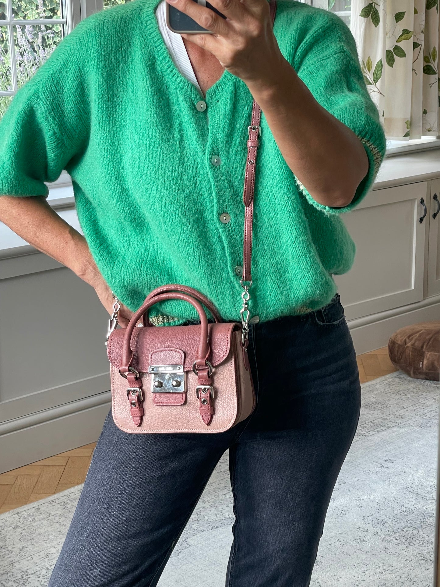 Preloved Miu Miu Madras Lock Crossbody Bag