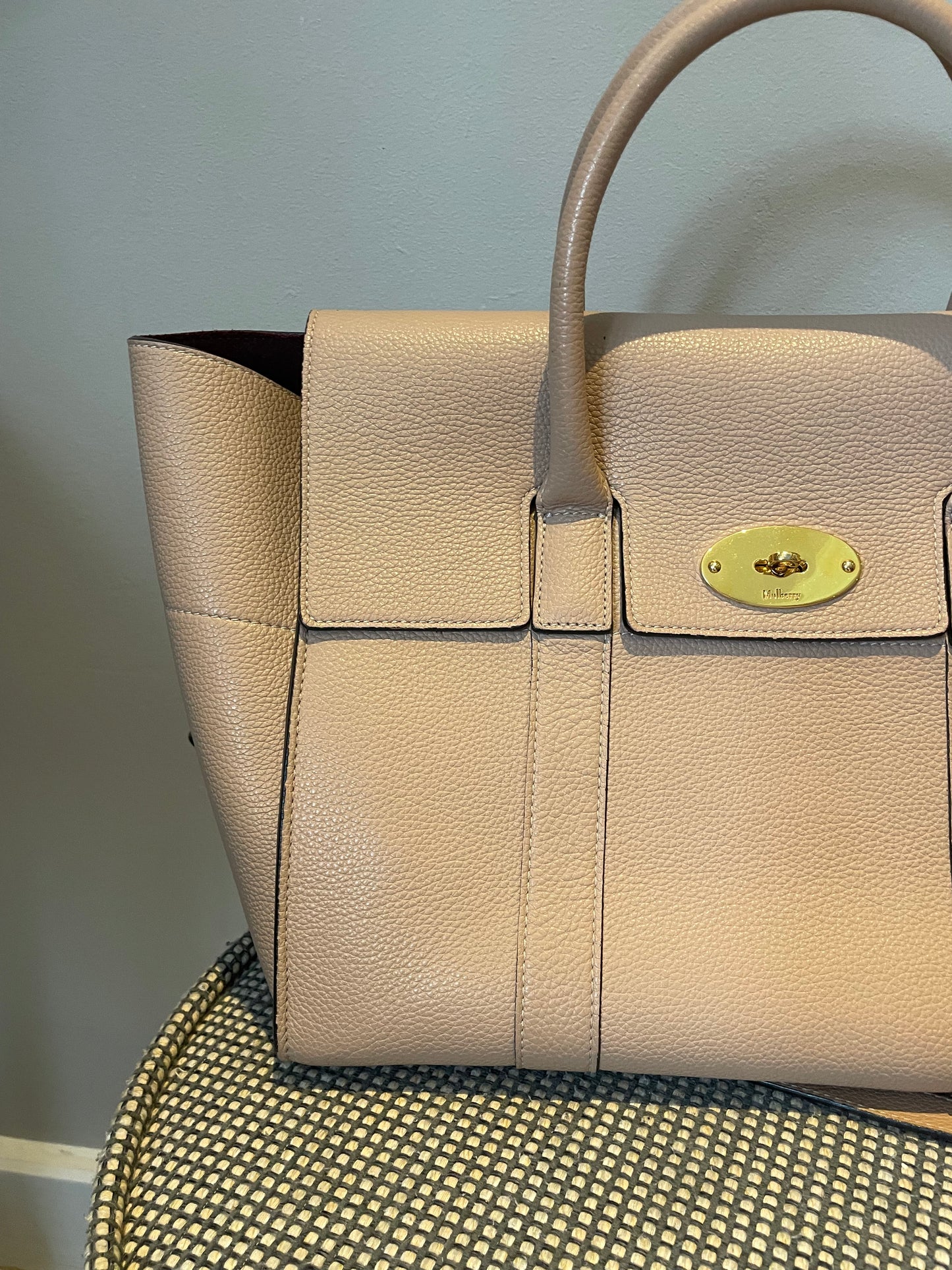 Preloved Mulberry Bayswater Tote Bag with Long Strap