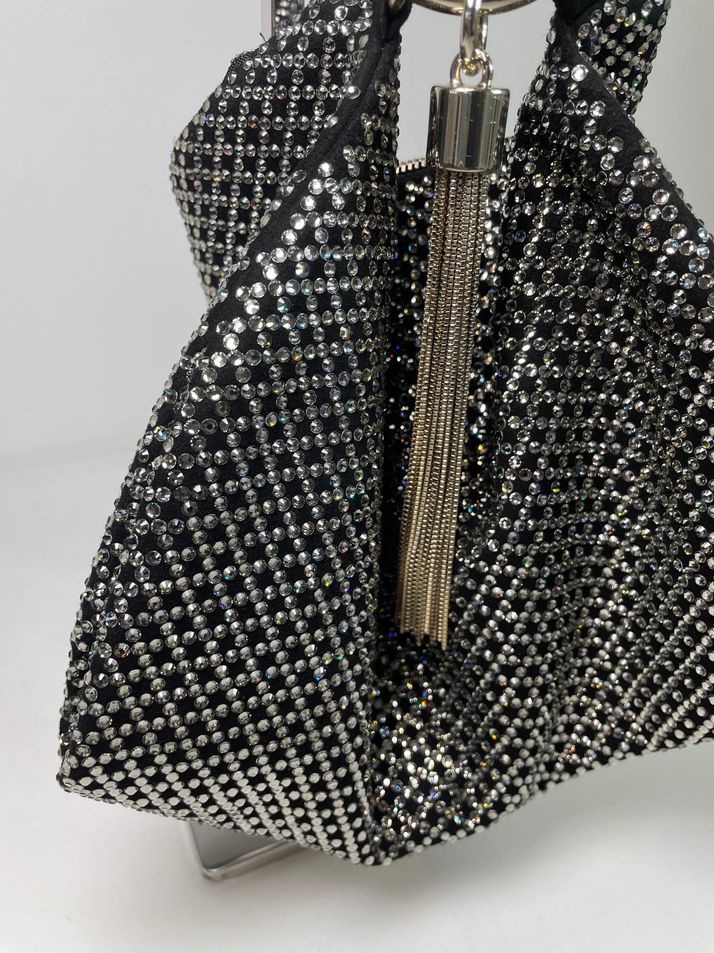 Preloved Jimmy Choo Sequin studded Crystal Tassel Callie Clutch