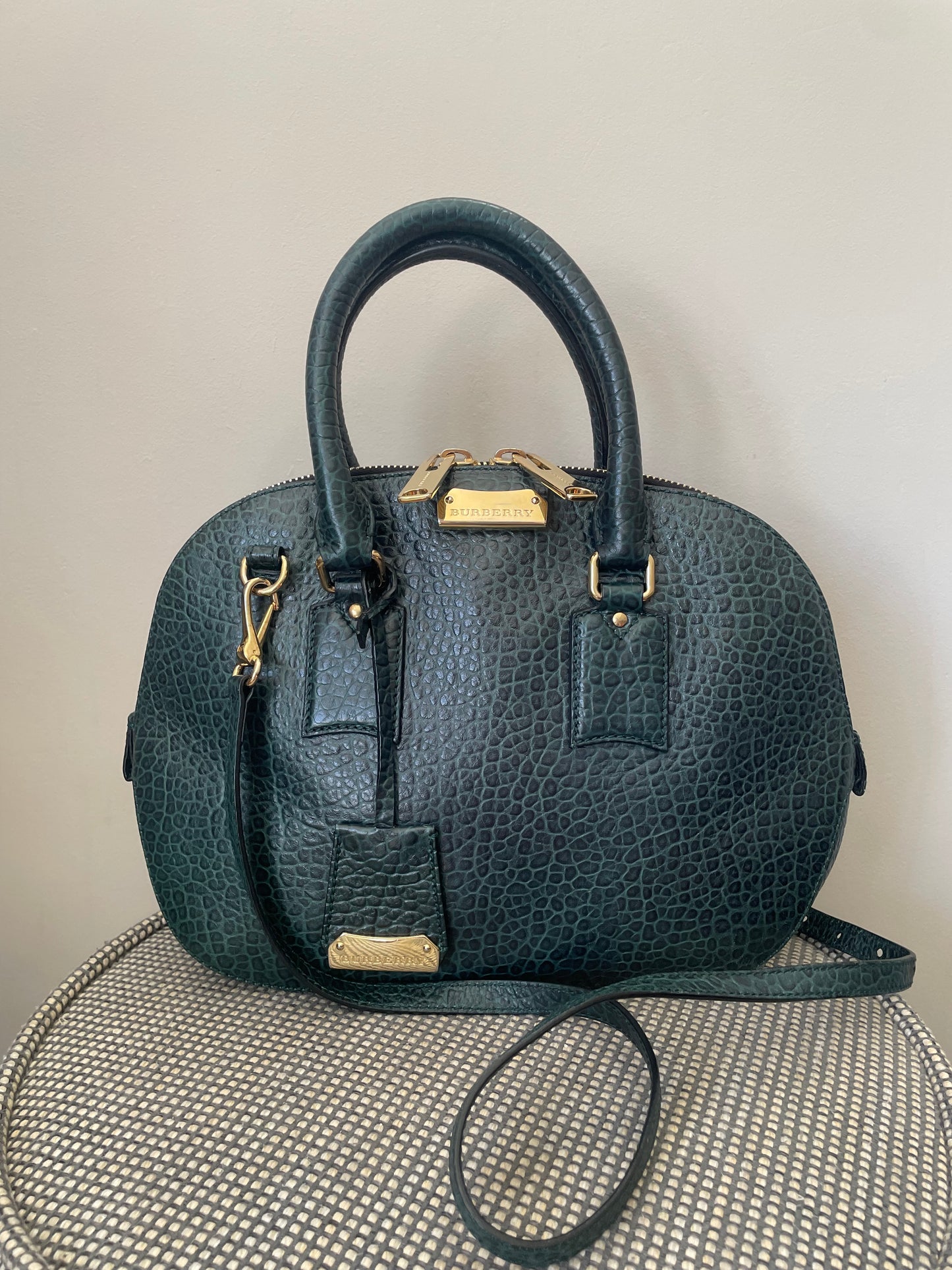 Preloved Burberry Orchard Shoulder Bag with Long Strap, Small