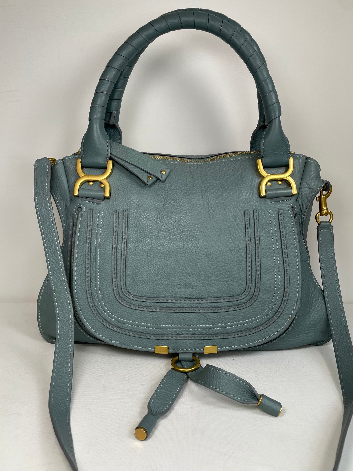 Preloved Chloe Marcie Satchel Bag with long strap, Medium