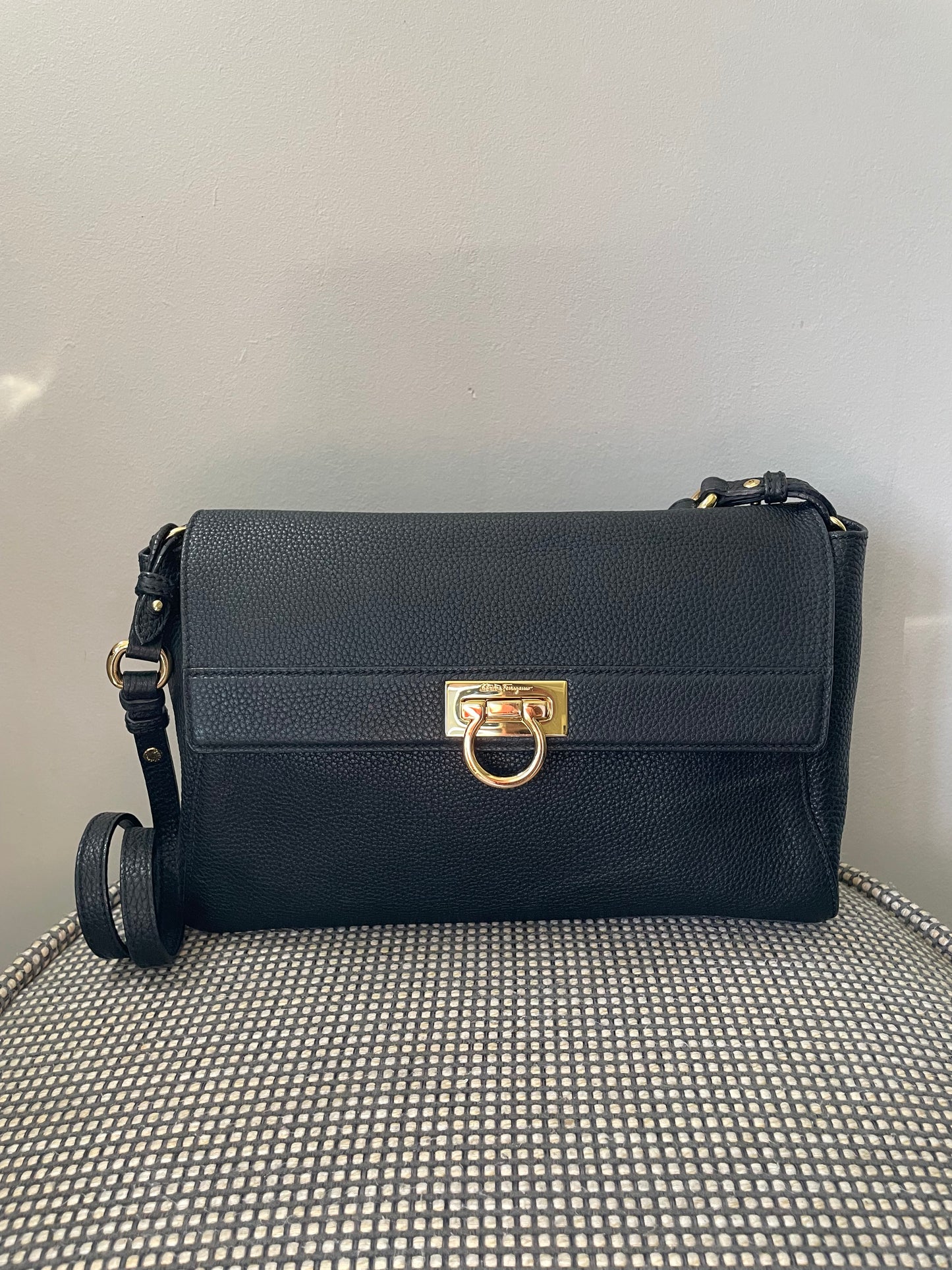 Preloved Salvatore Ferragamo Calfskin Abbey Crossbody Bag