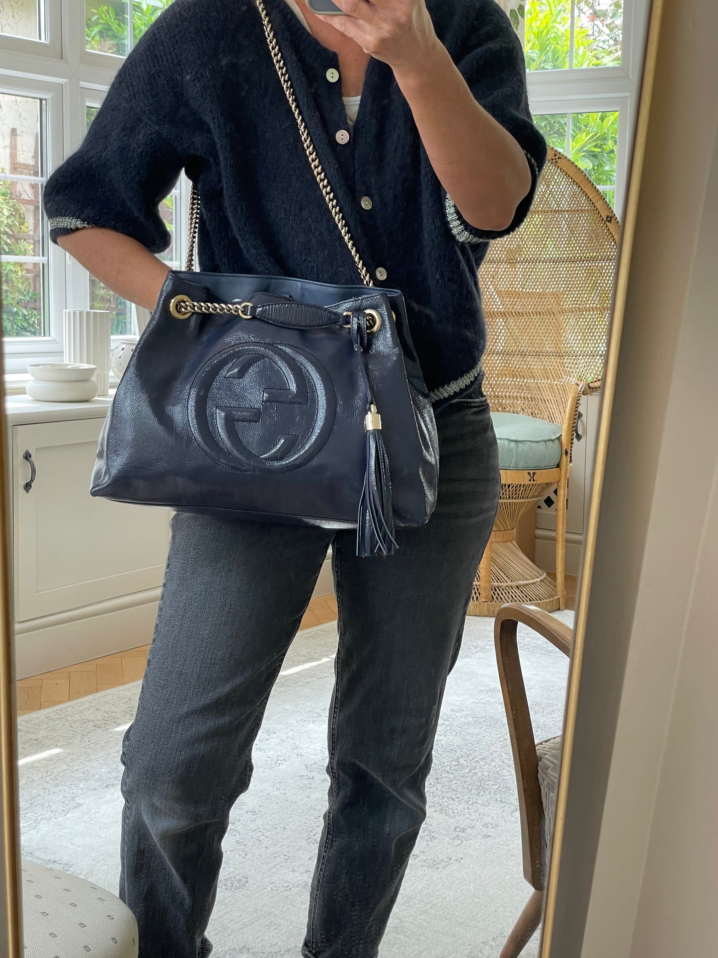 Preloved Gucci Soho Chain Shoulder Tote Bag, Medium