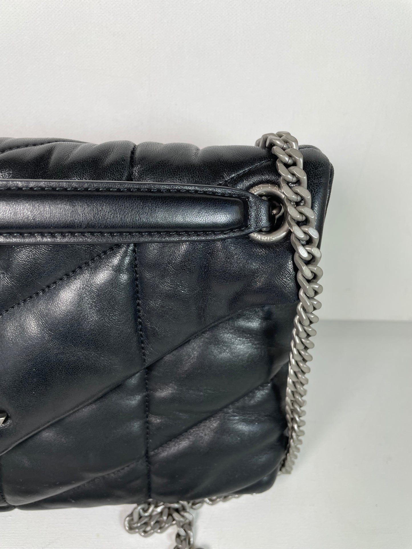 Preloved Saint Laurent Quilted LouLou Puffer Bag, Small