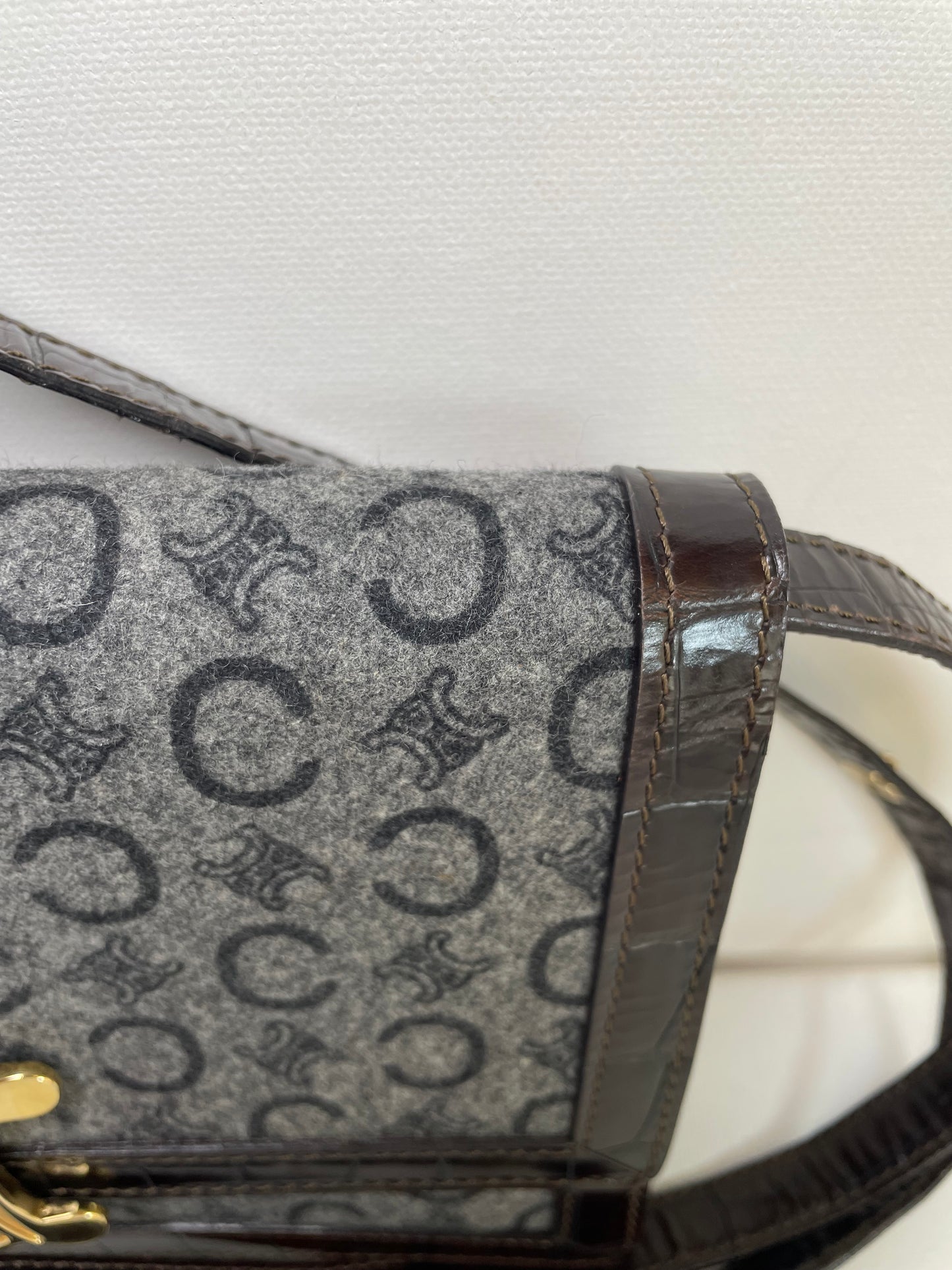 Preloved Celine C Triomphe Shoulder Bag