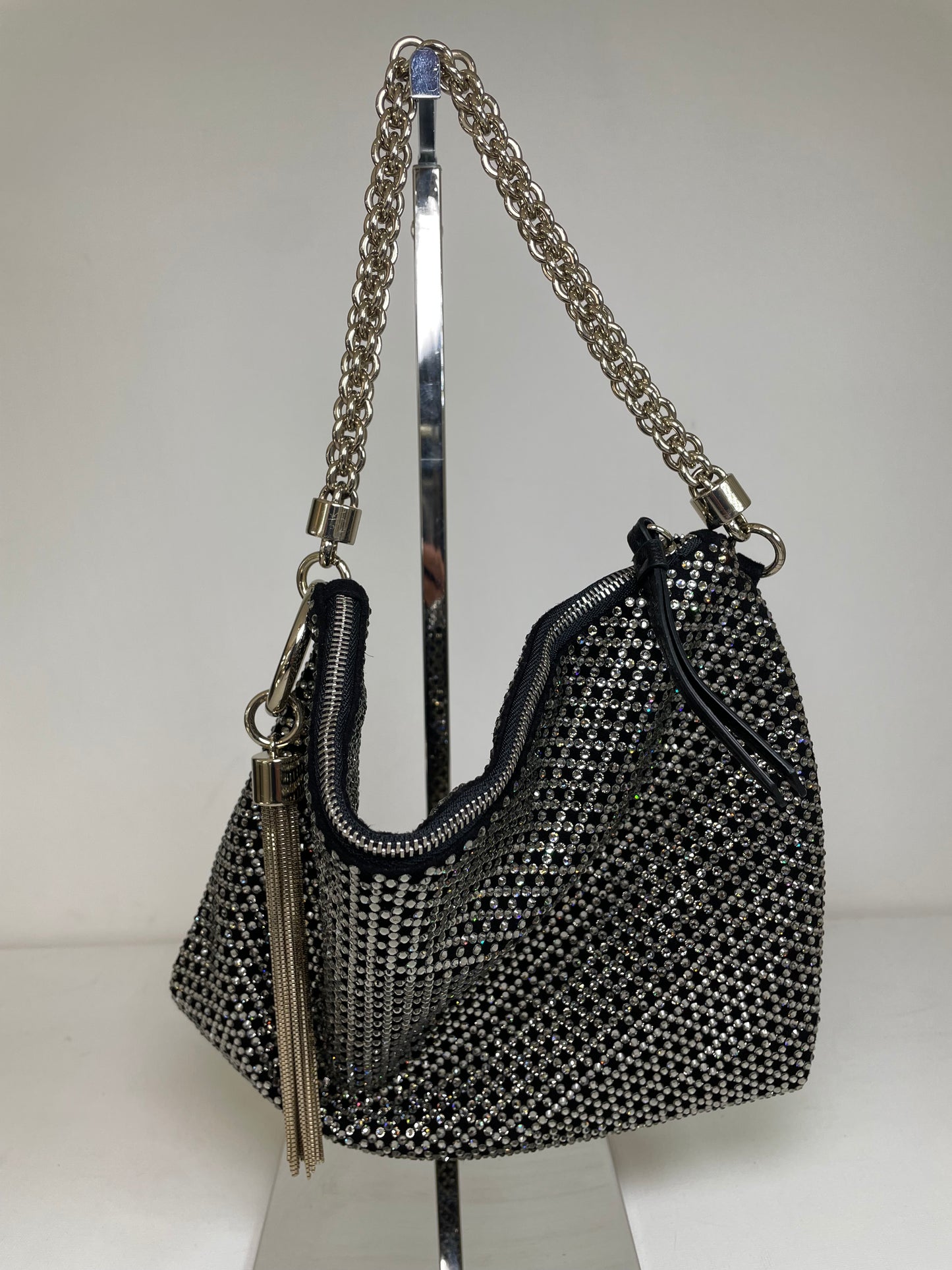 Preloved Jimmy Choo Sequin studded Crystal Tassel Callie Clutch