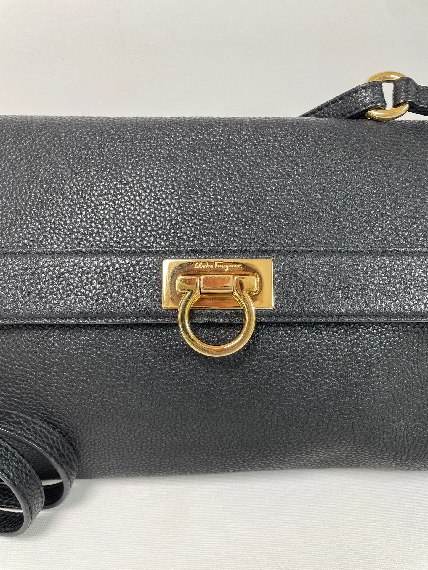 Preloved Salvatore Ferragamo Calfskin Abbey Crossbody Bag