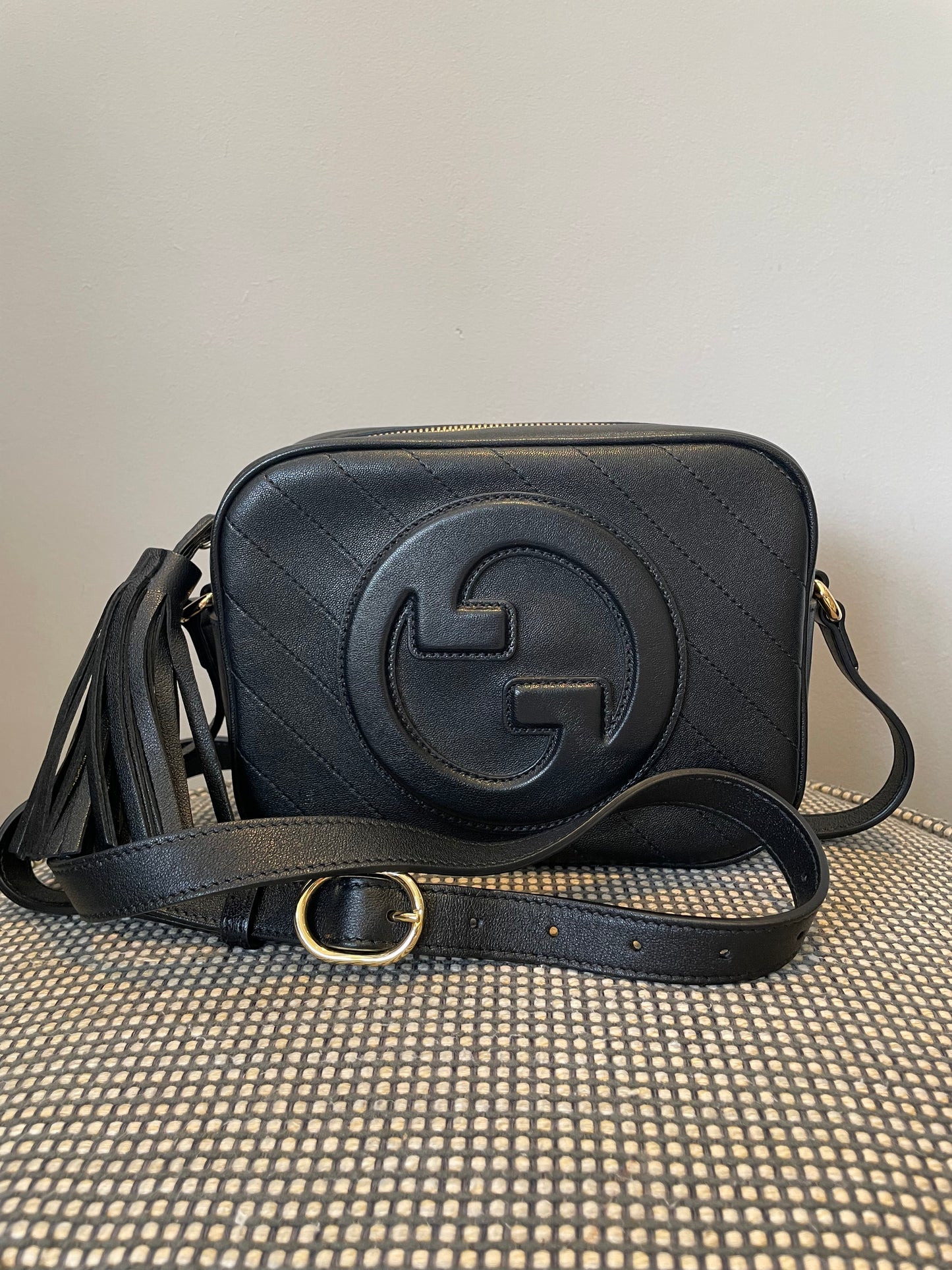 Preloved Gucci Blonde Crossbody Bag, Small