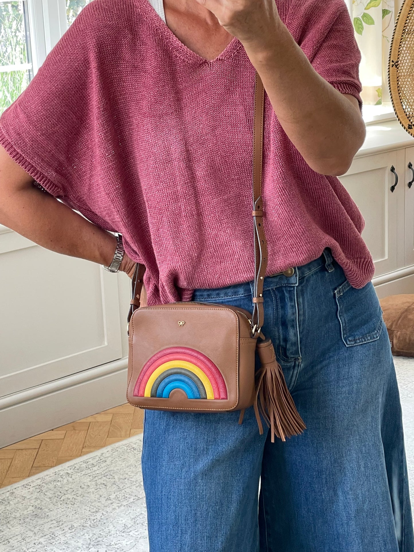 Preloved Anya Hindmarch Rainbow Crossbody Bag