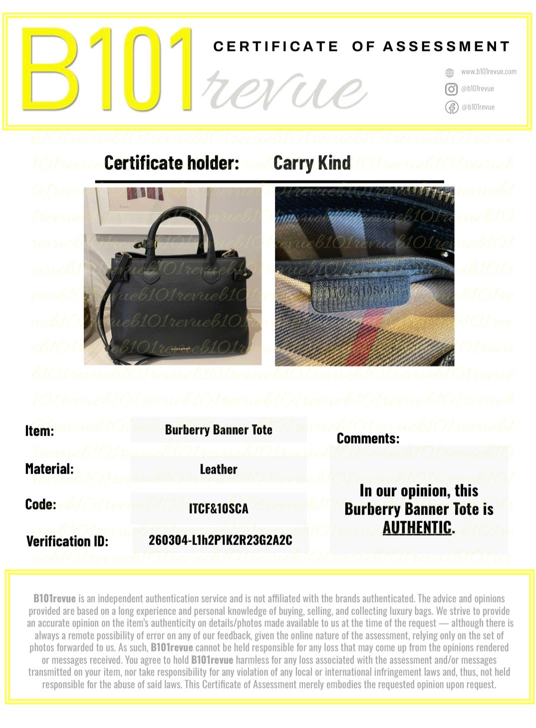 Preloved Burberry Banner Two Way Tote Bag, Medium