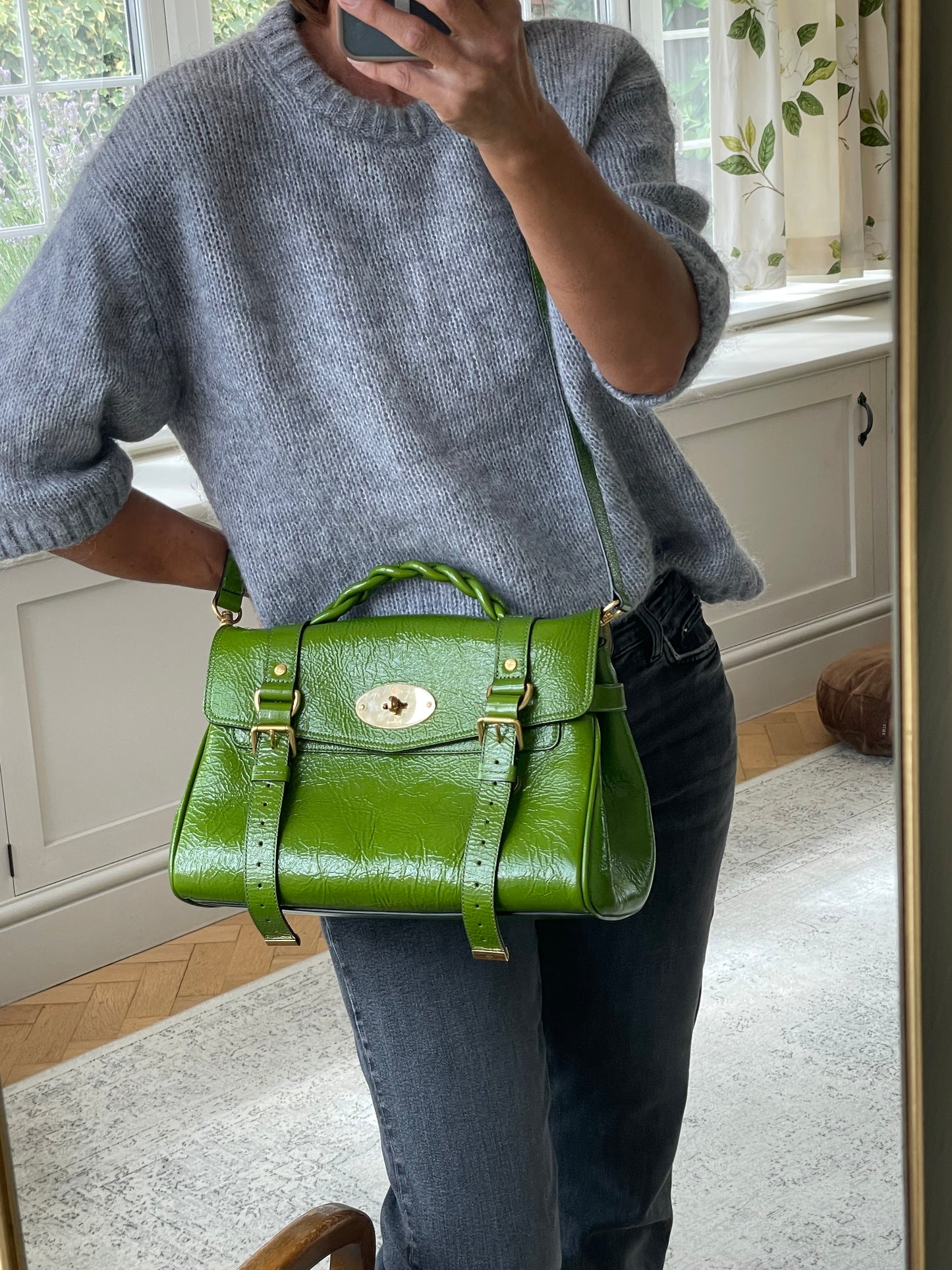 Preloved Mulberry Alexa Satchel Bag, Regular