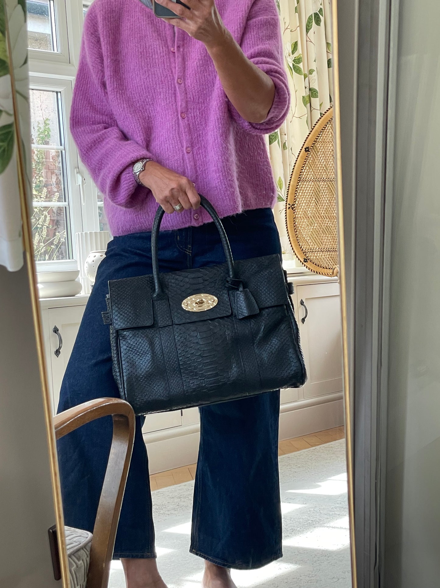 Preloved Mulberry Bayswater Tote Bag, Large