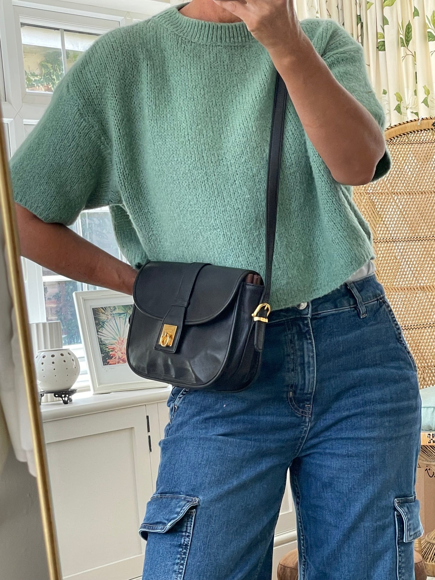 Preloved Celine Lock Shoulder Bag, Vintage