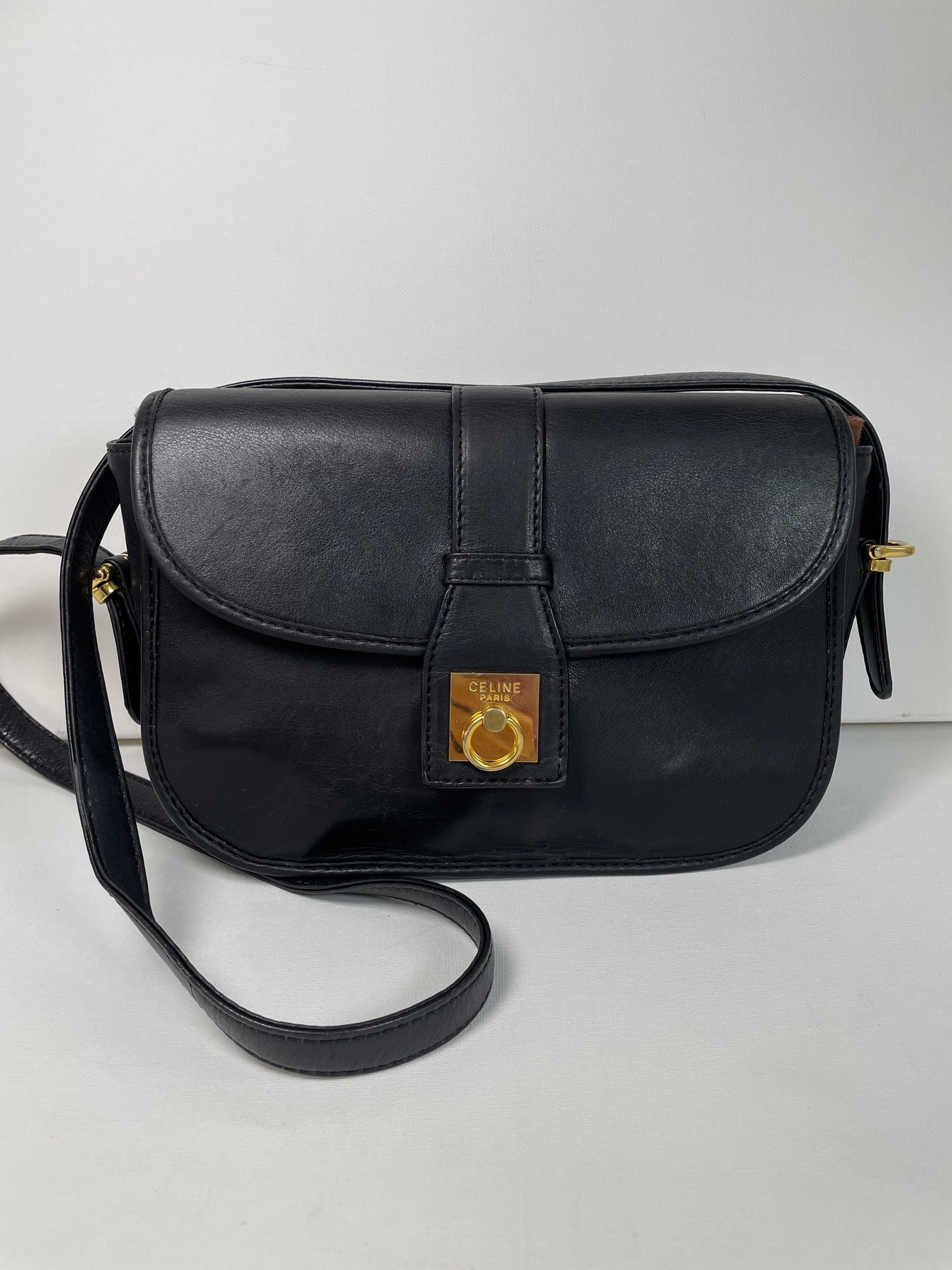Preloved Celine Lock Shoulder Bag, Vintage