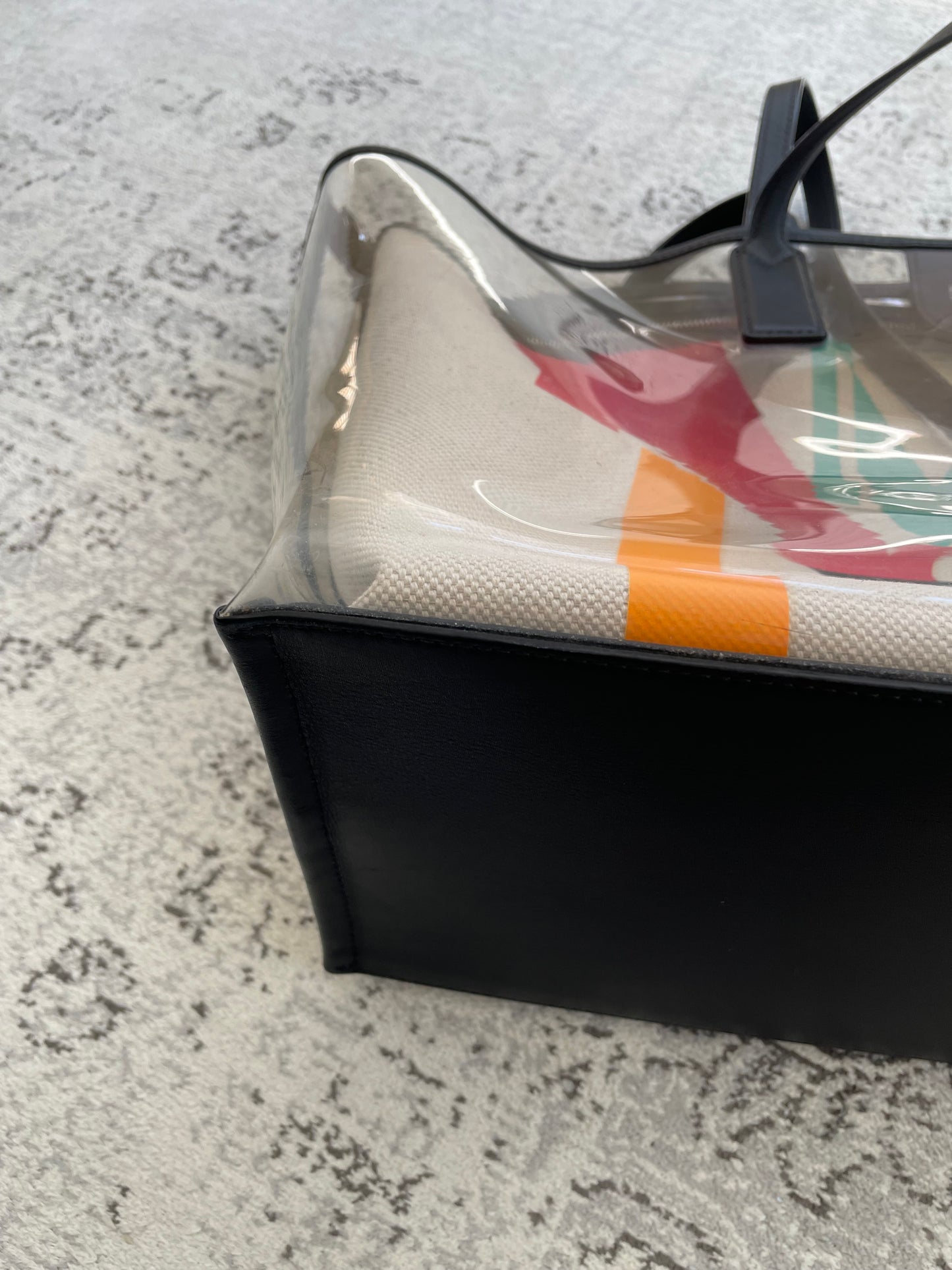 Preloved MCM Glitch Logo Shopping Tote, Large