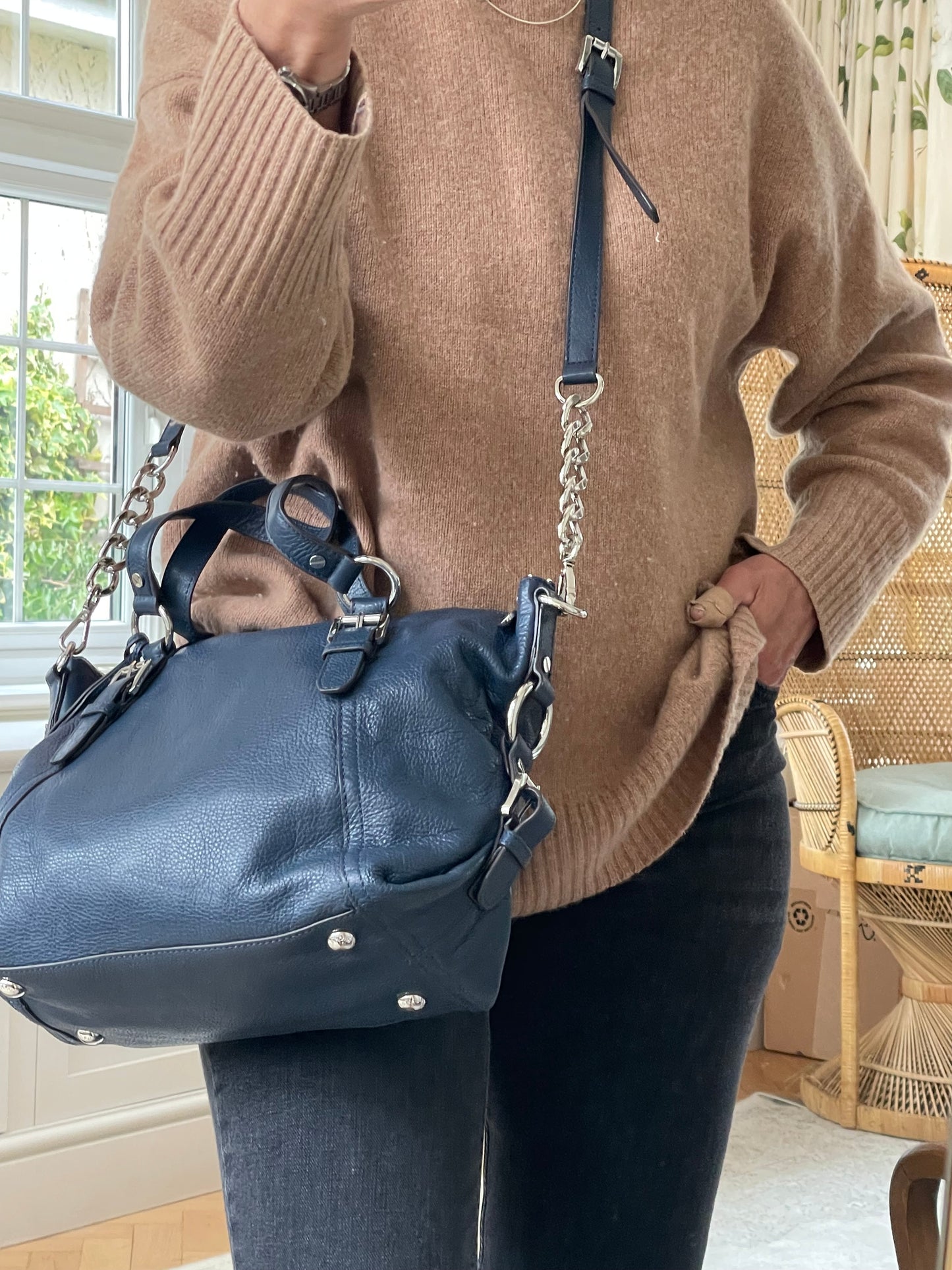 Preloved Michael Kors Tristan Satchel with Long Strap