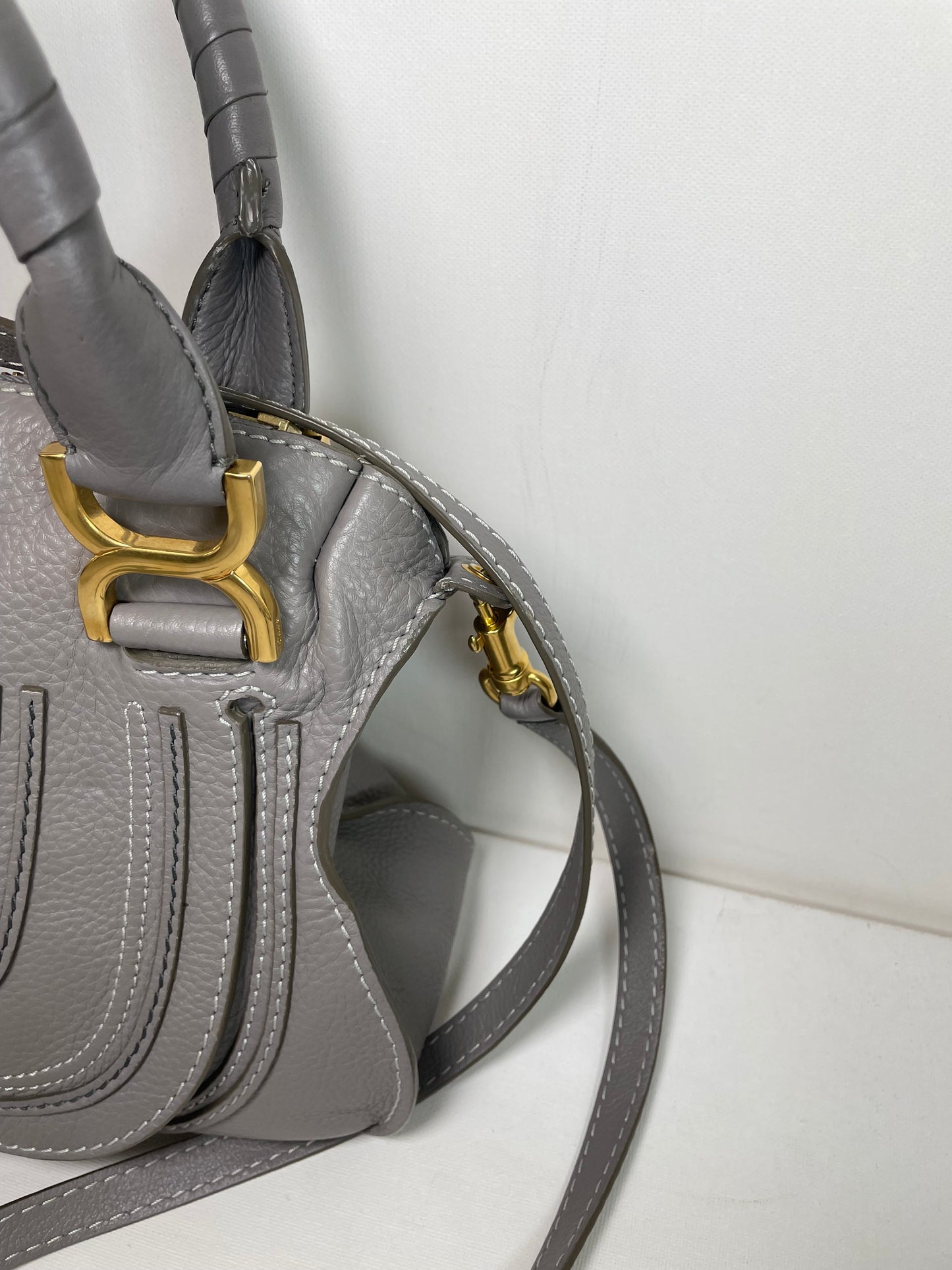Preloved Chloe Marcie Satchel Bag with Long Strap, Small