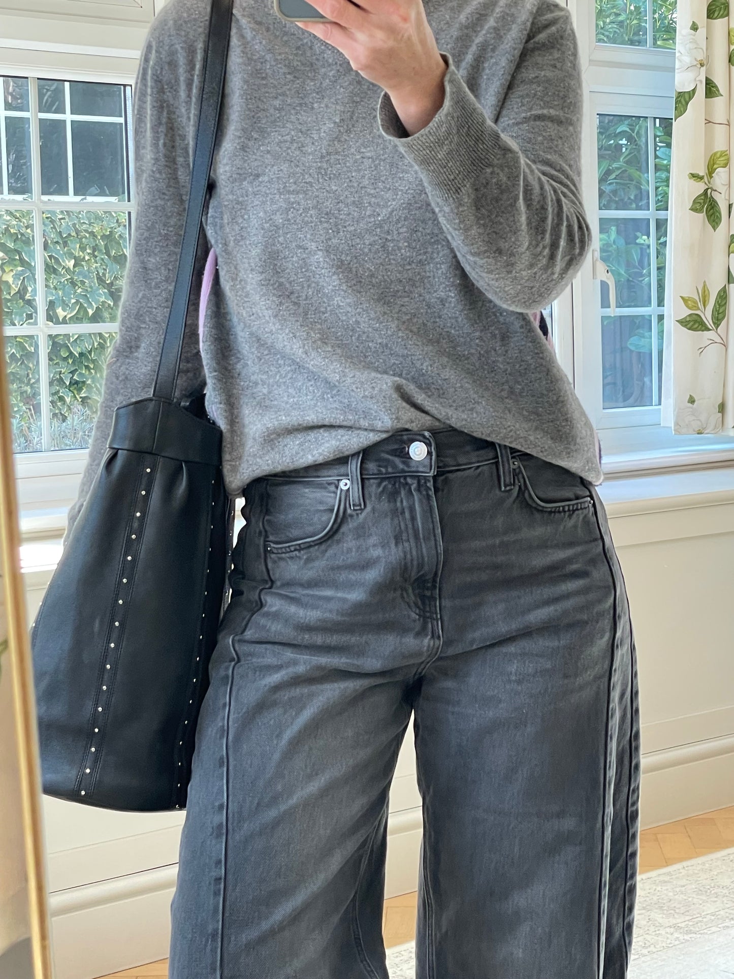 Preloved Celine Studded Shoulder Bucket Bag