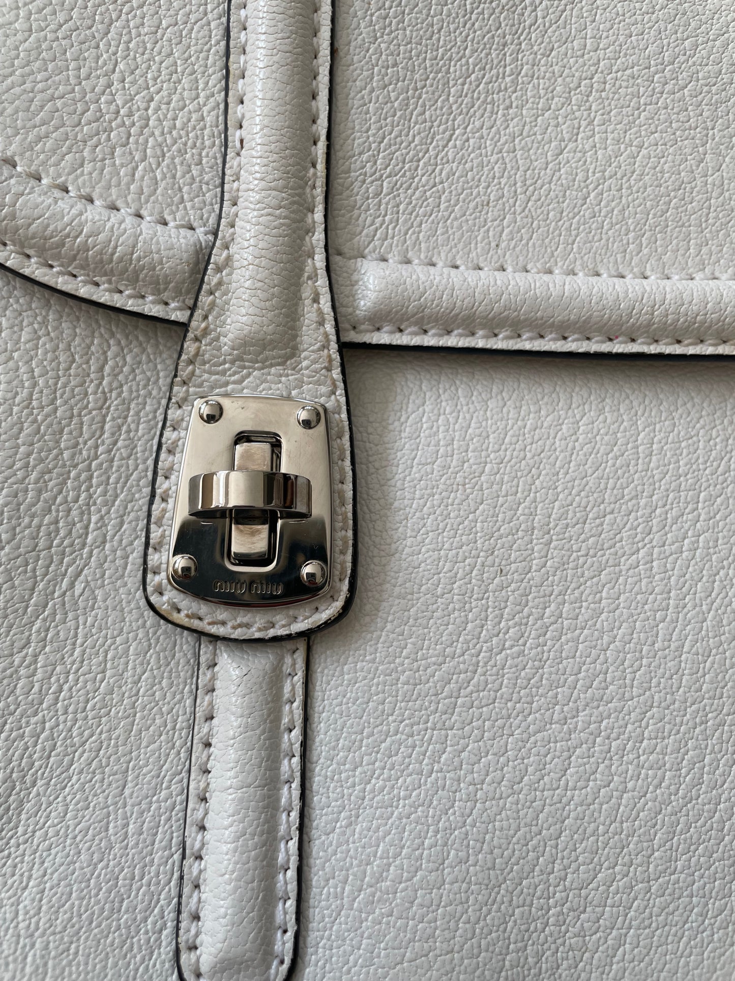 Preloved Miu Miu Double Turn Lock Satchel bag