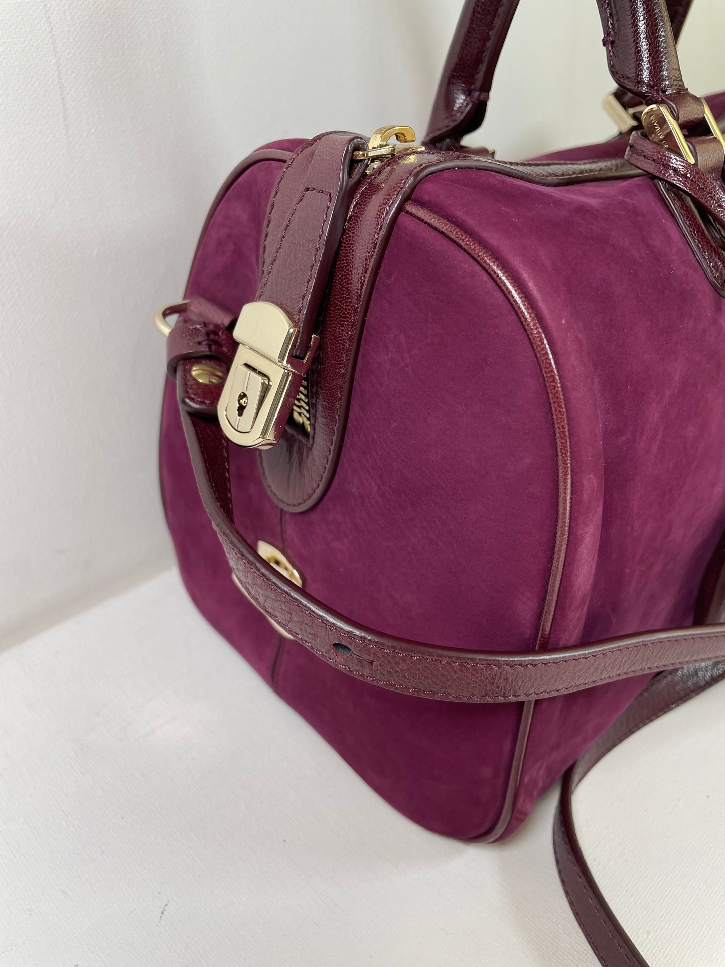 Preloved Giorgio Armani Boston Bag with long strap