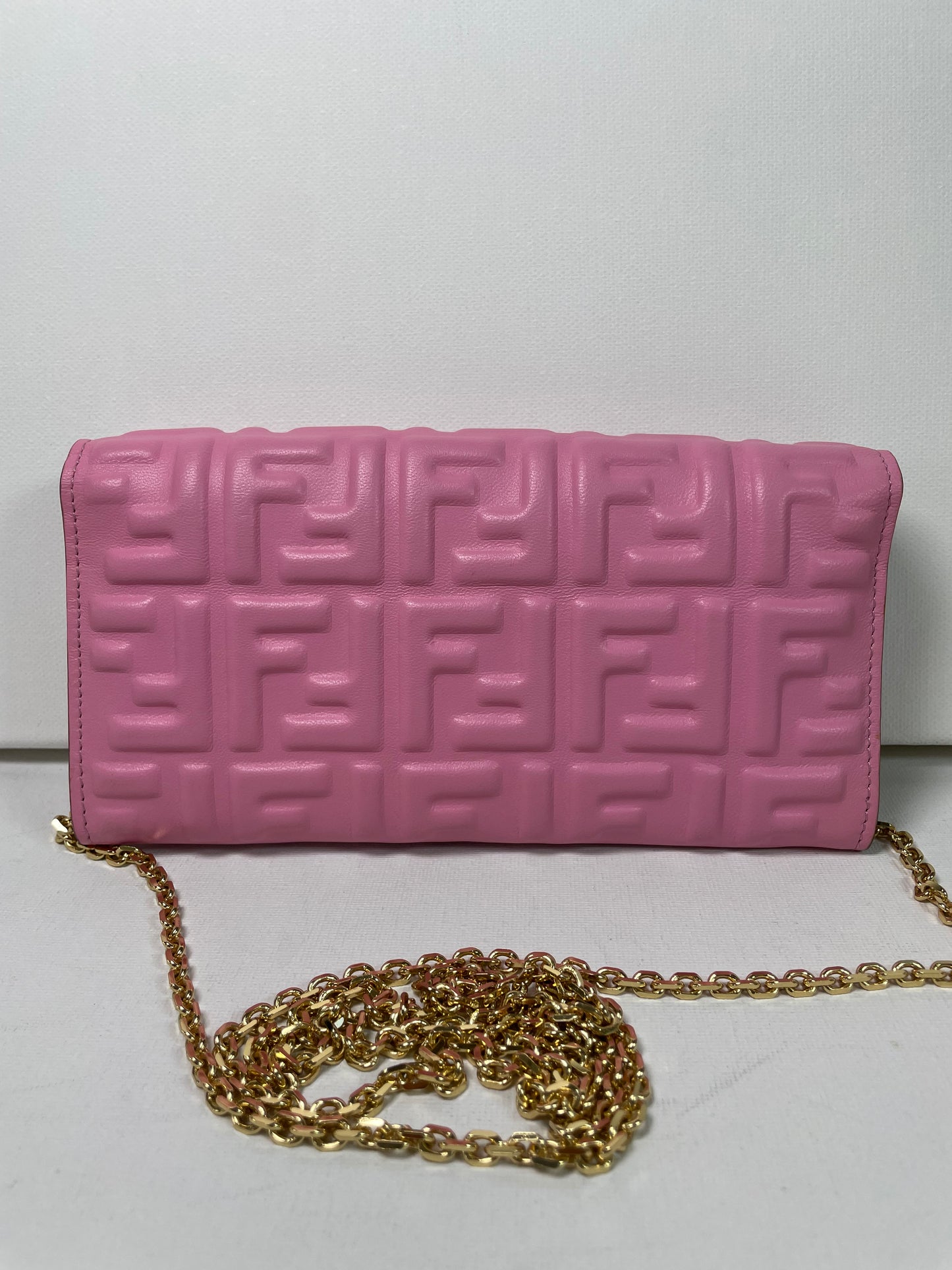 Preloved Fendi FF Embossed Continental Chain Wallet