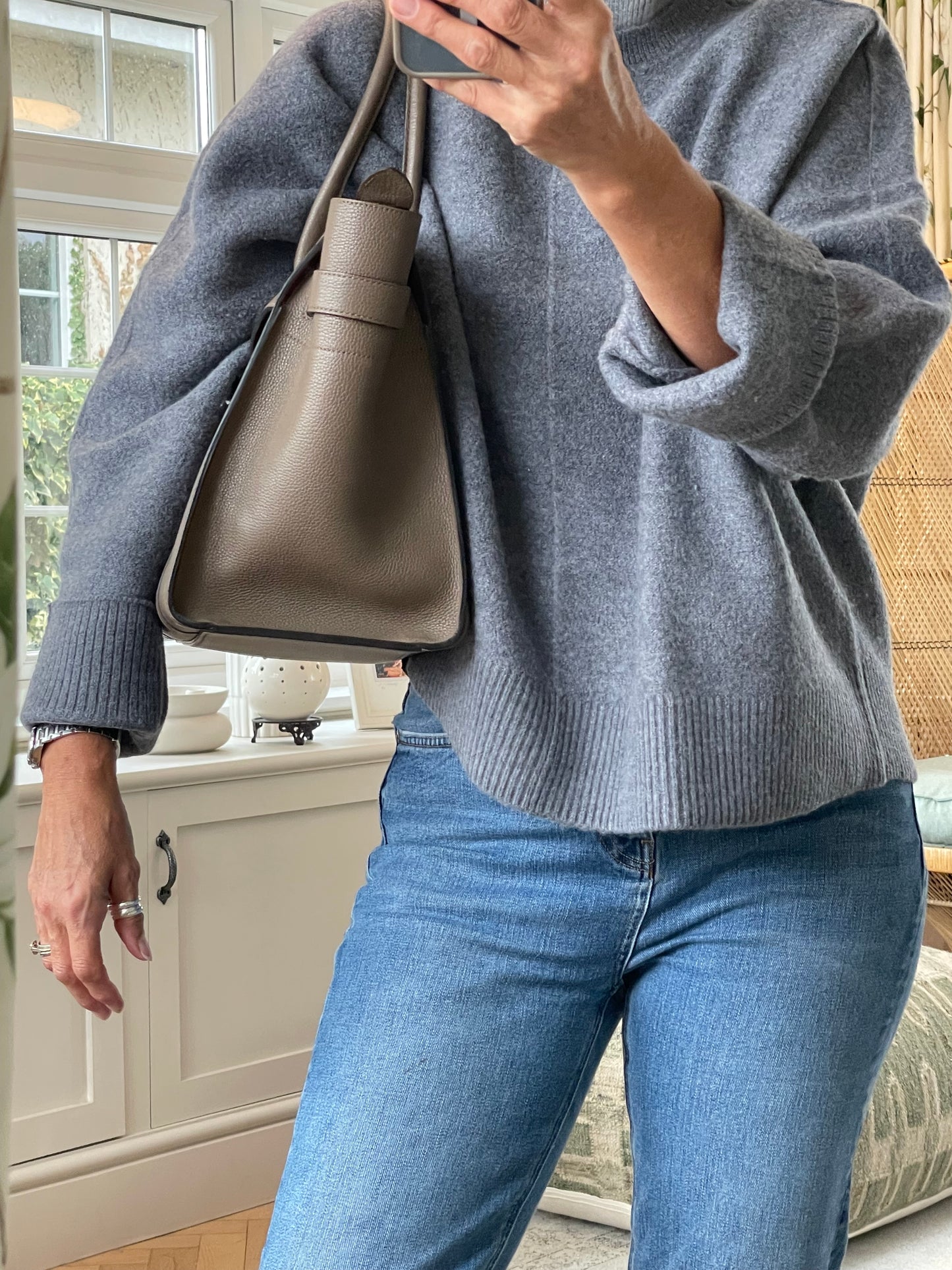Preloved Mulberry Classic Grain Zipped Bayswater Bag, Large