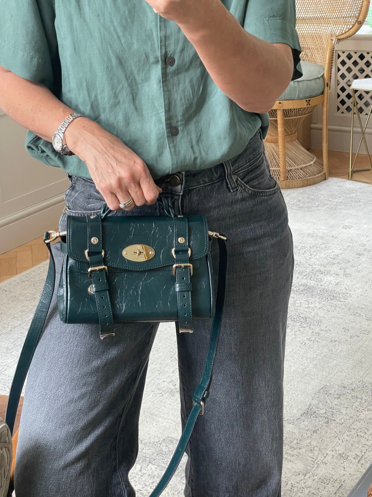 Preloved Mulberry Alexa Satchel Bag, Mini