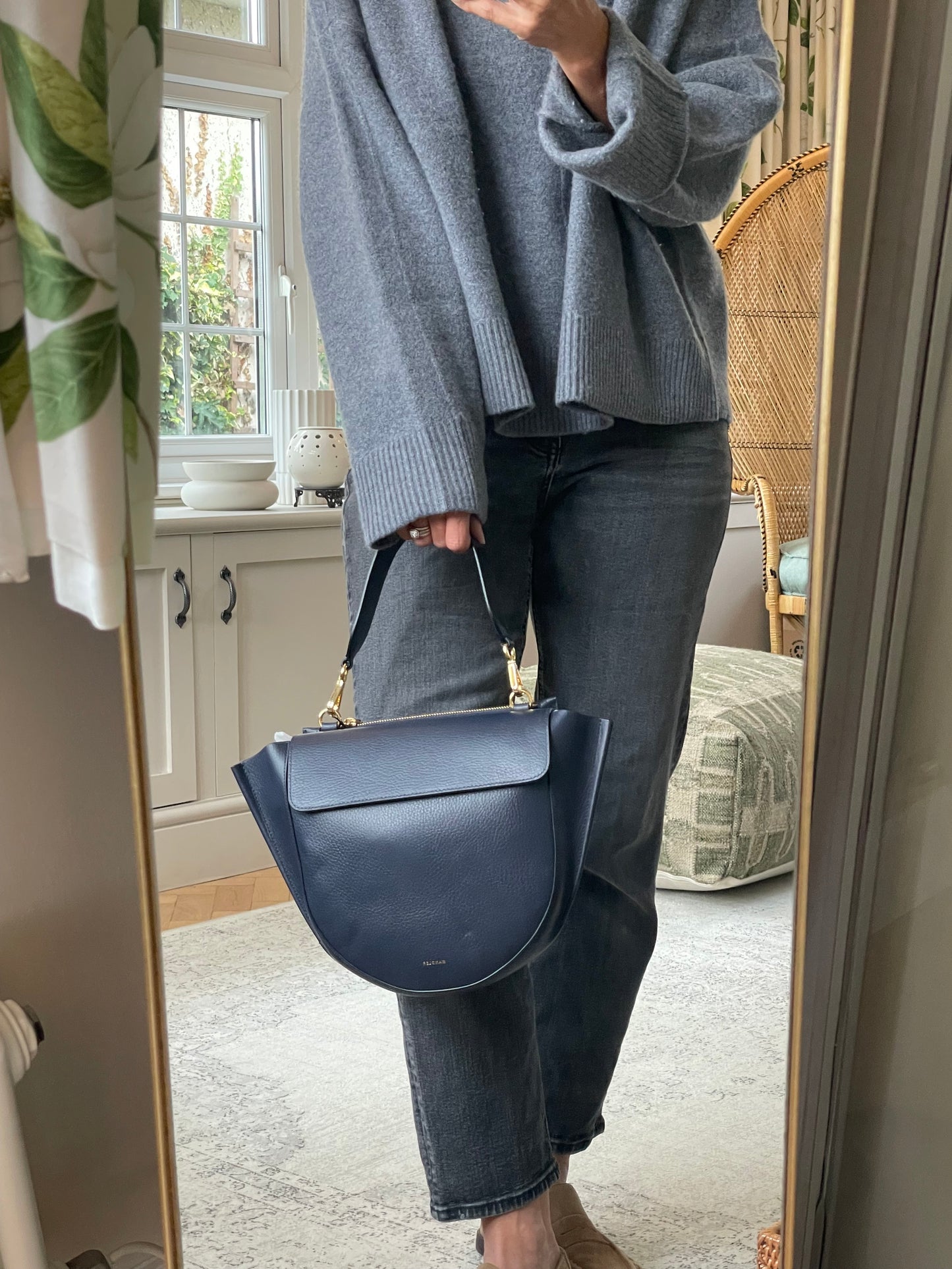 Preloved Wandler Hortensia Crossbody Bag and Top Handle Bag, Medium