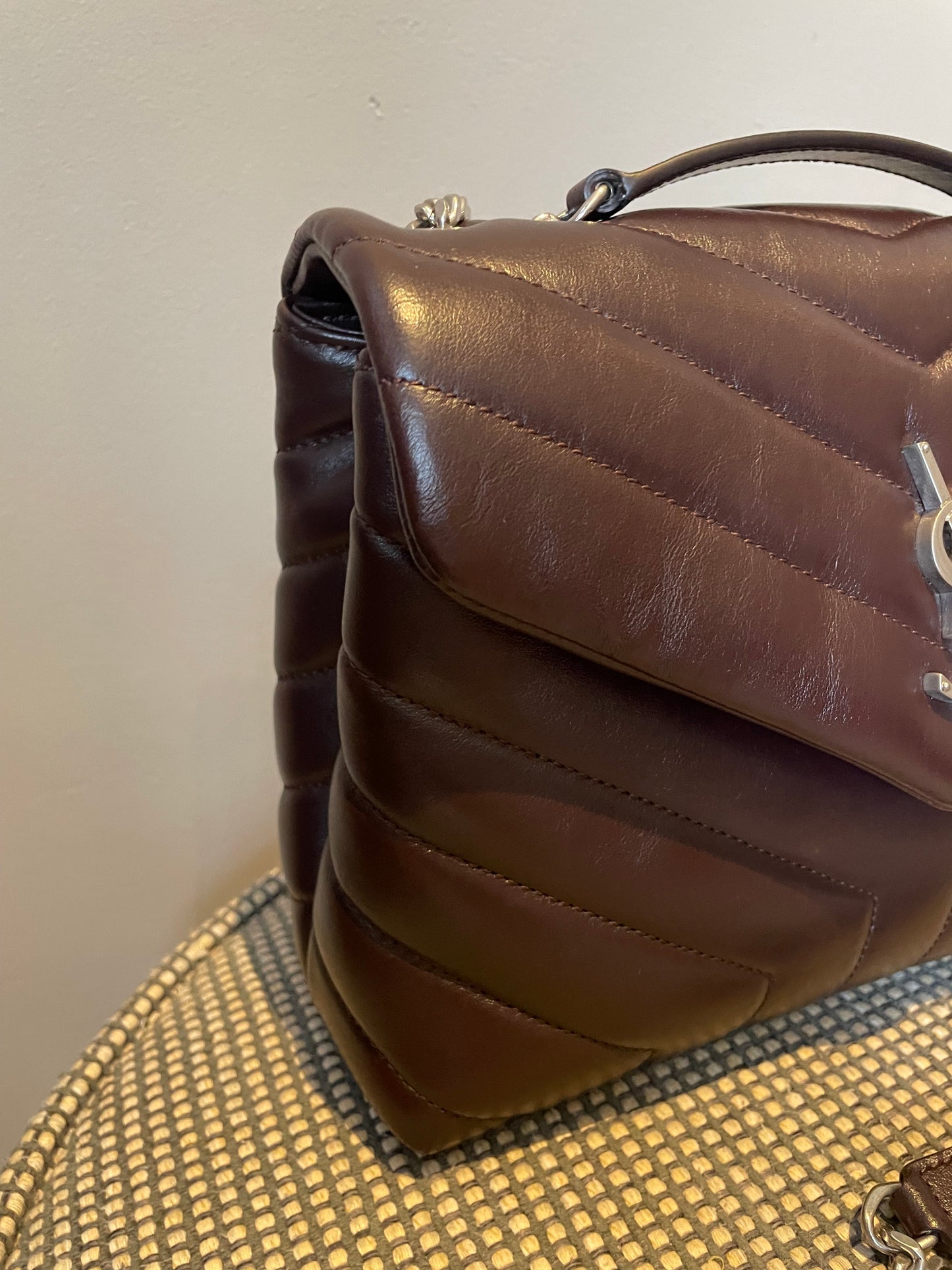 Preloved Yves Saint Laurent Quilted LouLou Shoulder Bag, Small