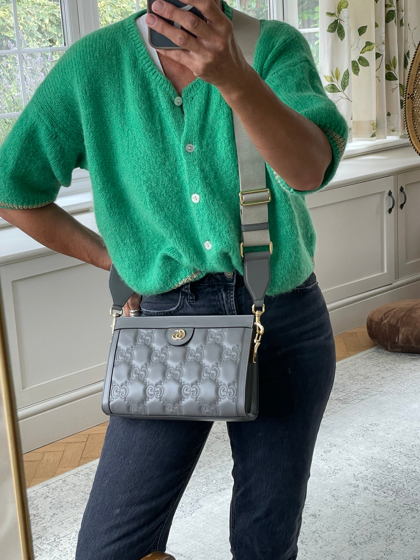 Preloved Gucci GG Matelasse Slim Chain Shoulder Bag, Small