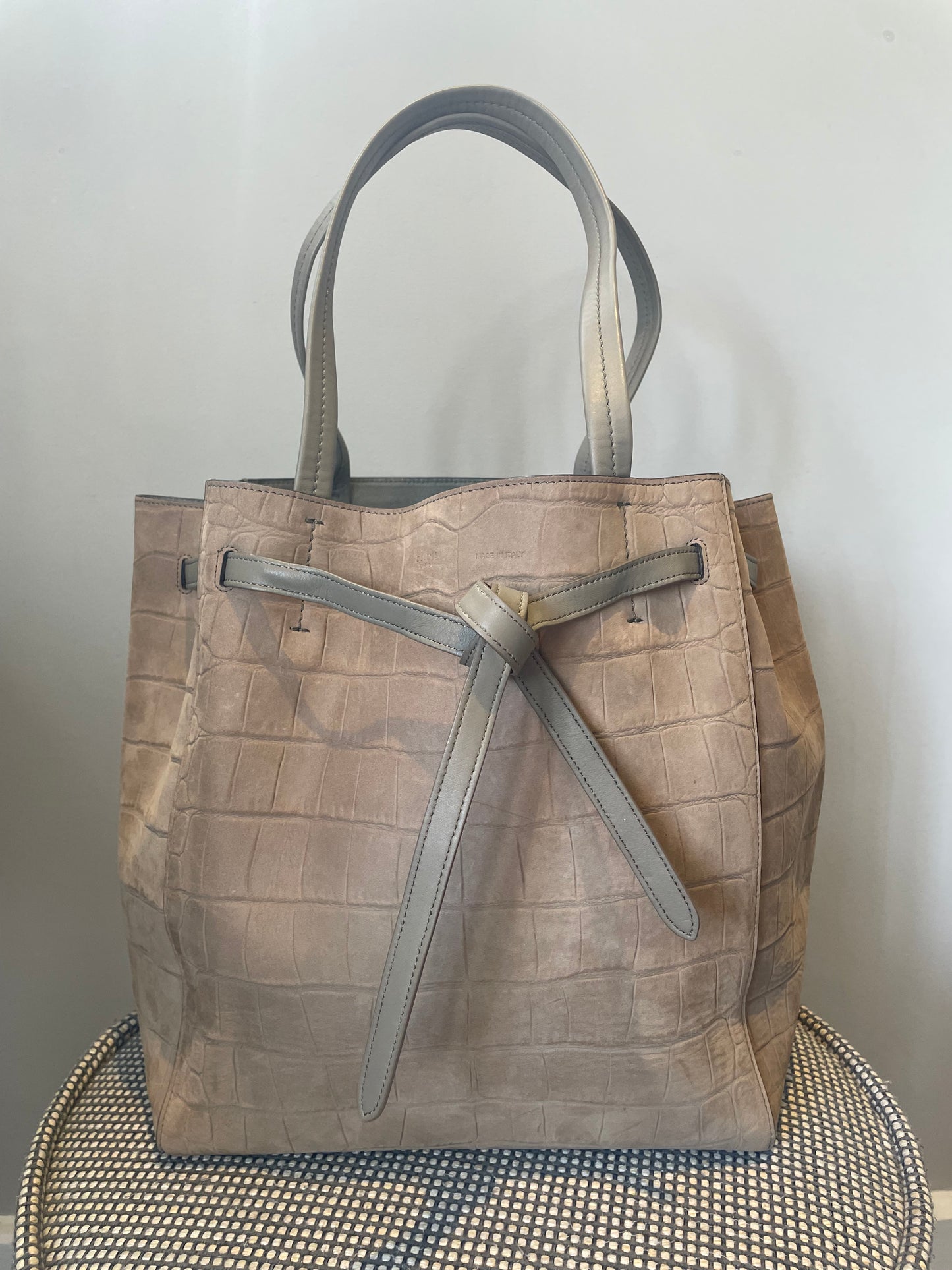 Preloved Celine Cabas Phantom Belt Tote Bag, Small