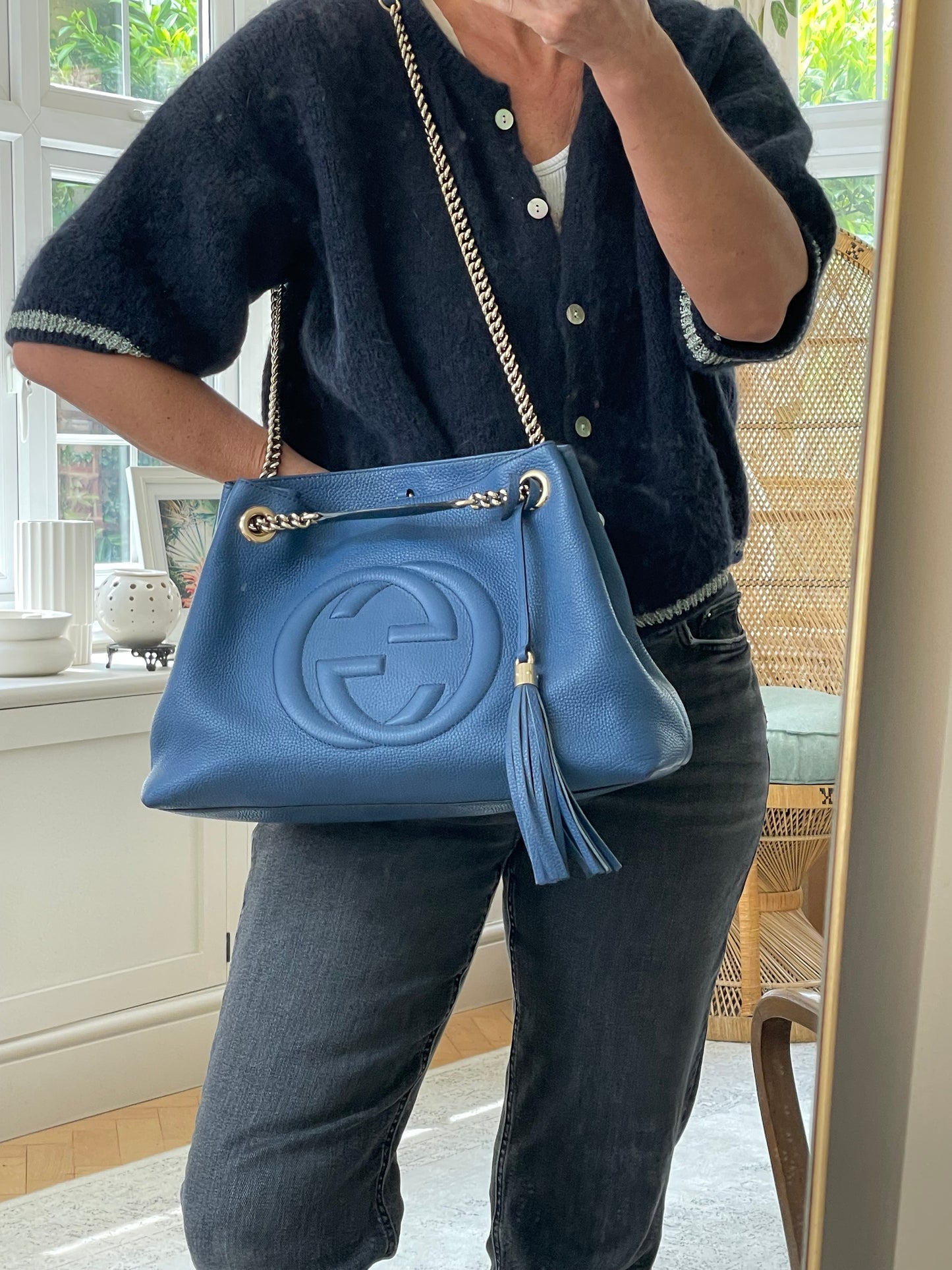 Preloved Gucci Soho Chain Shoulder Tote Bag, Medium
